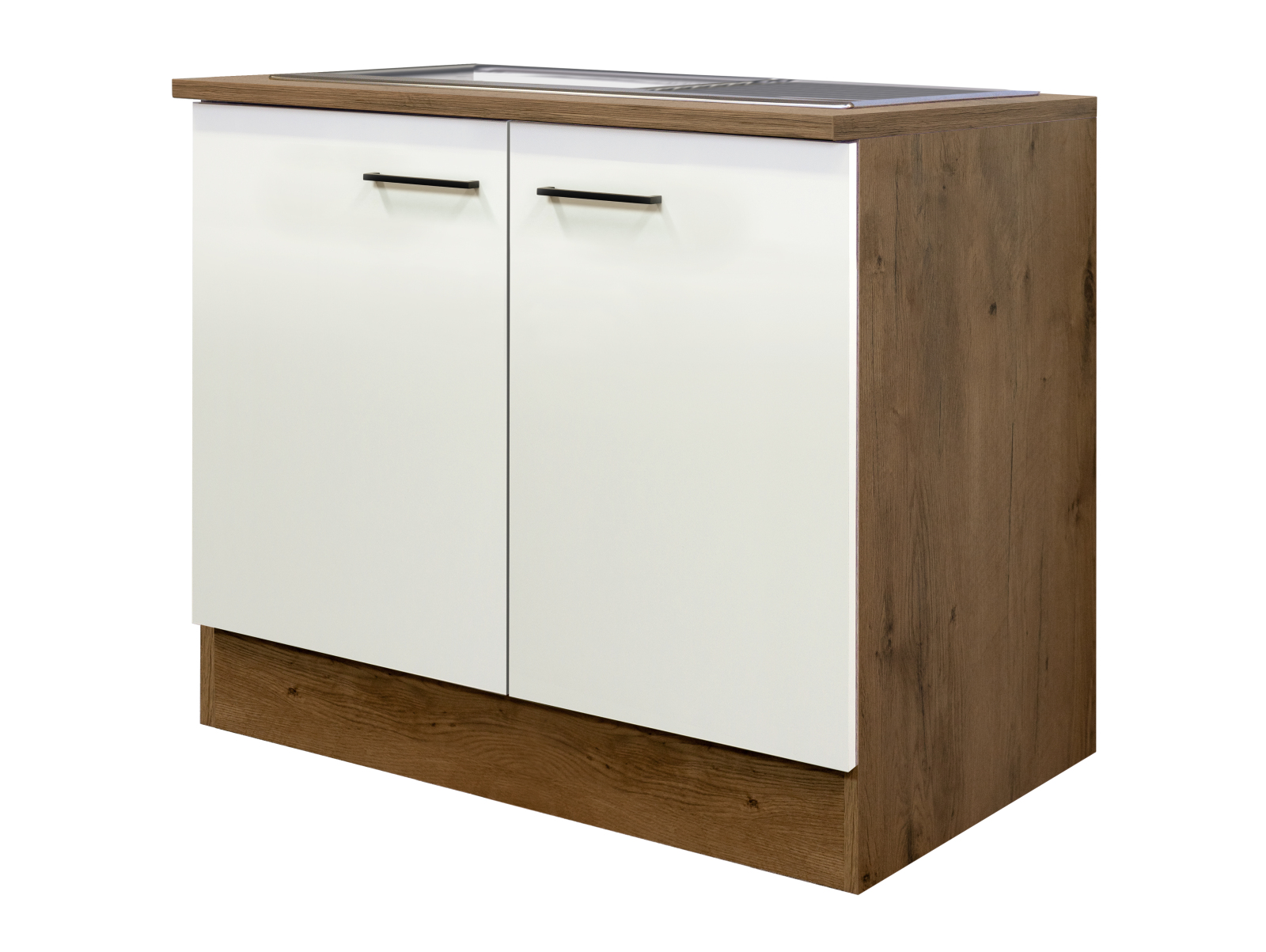 Spülenunterschrank VINTEA - Lancelot Oak - Magnolia matt - 100 cm