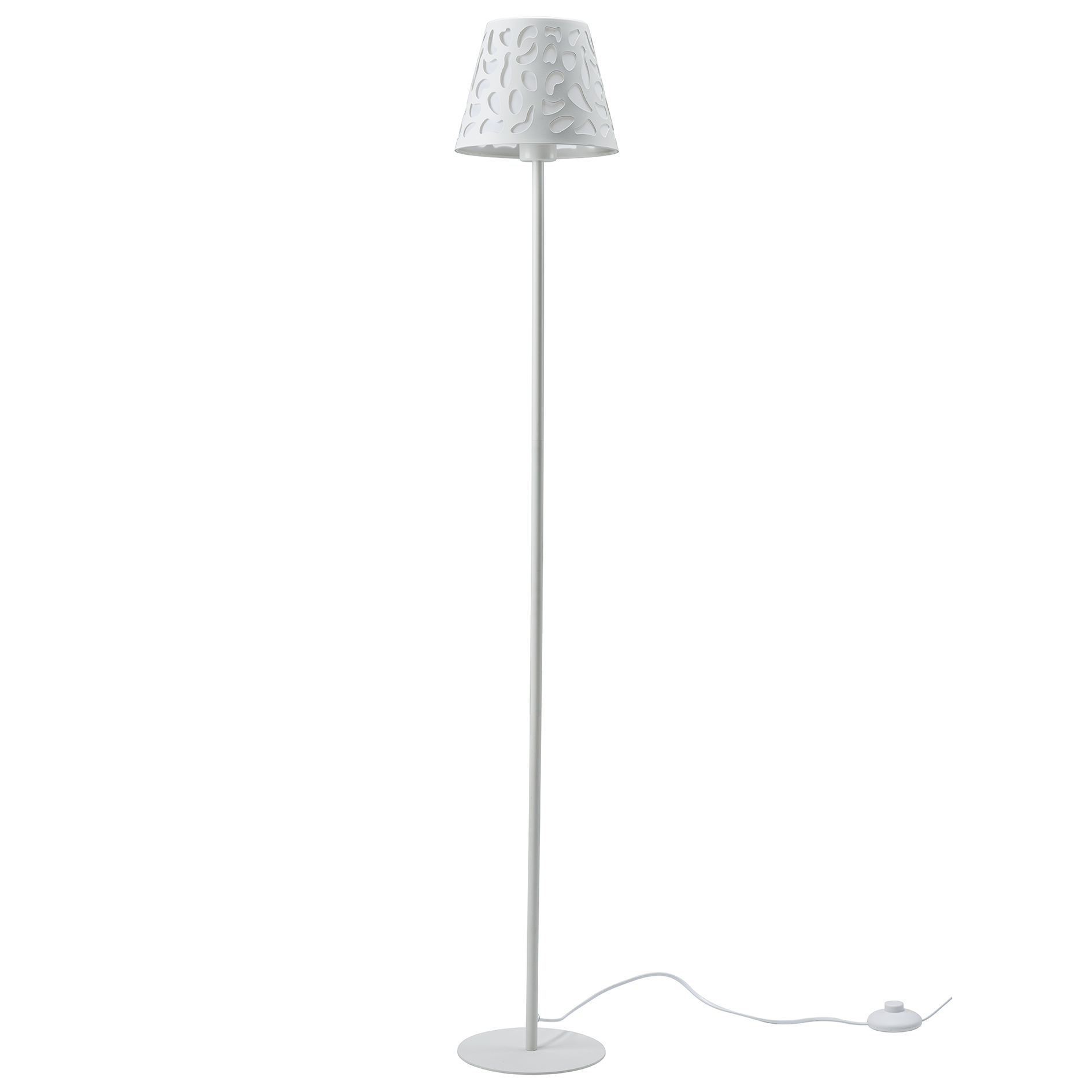Standleuchte - weiß - 125 cm hoch