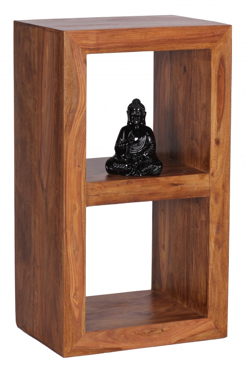 Standregal - braun gebeizt - Sheesham massiv - 88 cm hoch