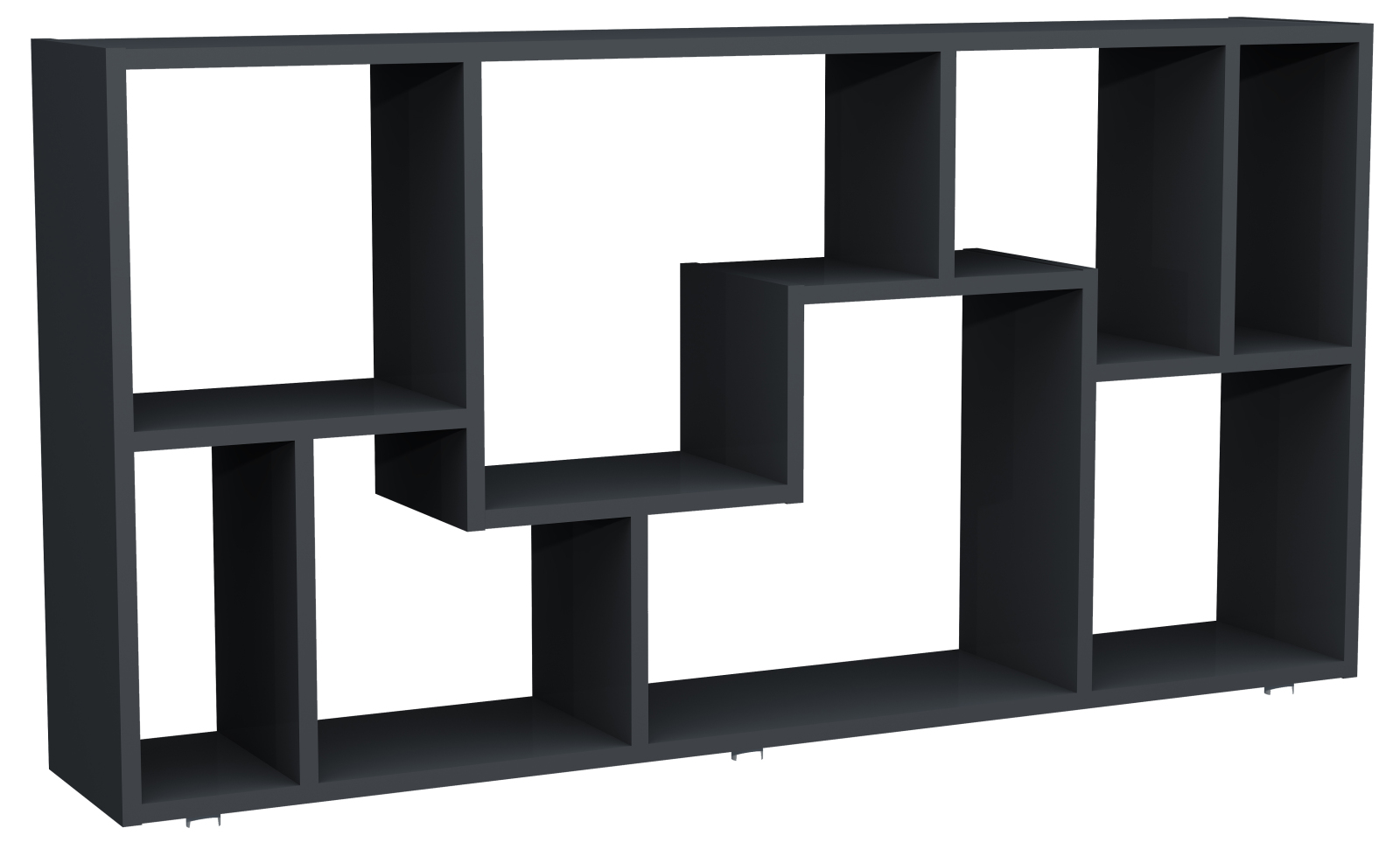 Standregal LANISA - anthrazit - 116 cm breit