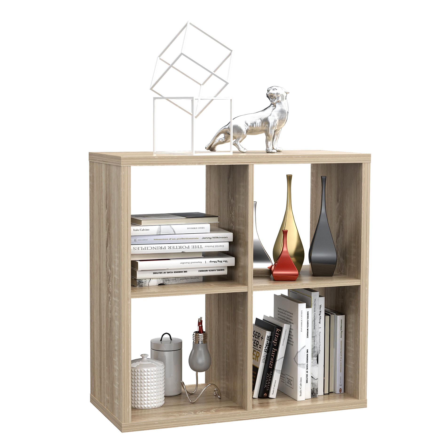 Standregal - Sonoma Eiche - 2x2 Fächer