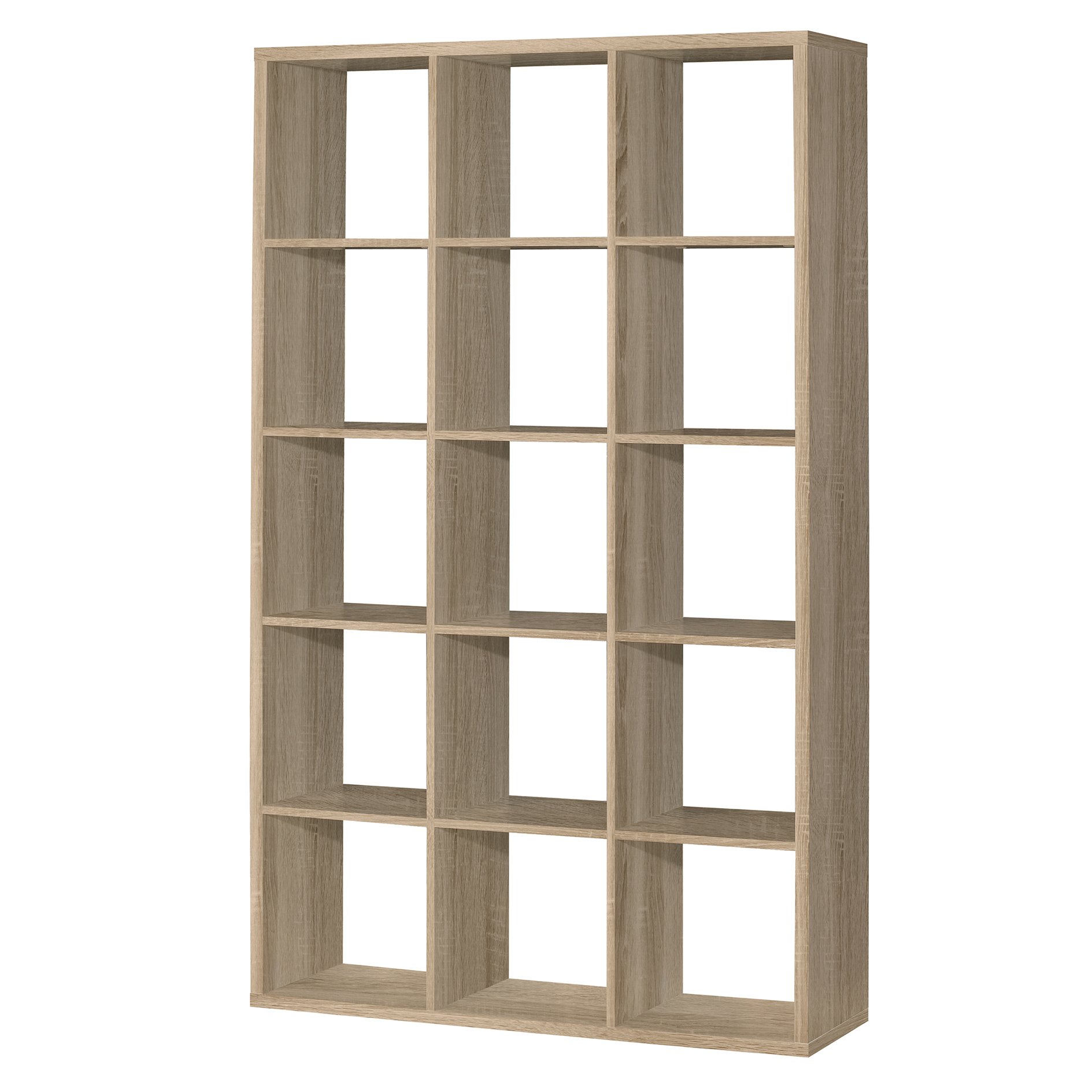 Standregal - Sonoma Eiche - 3x5 Fächer