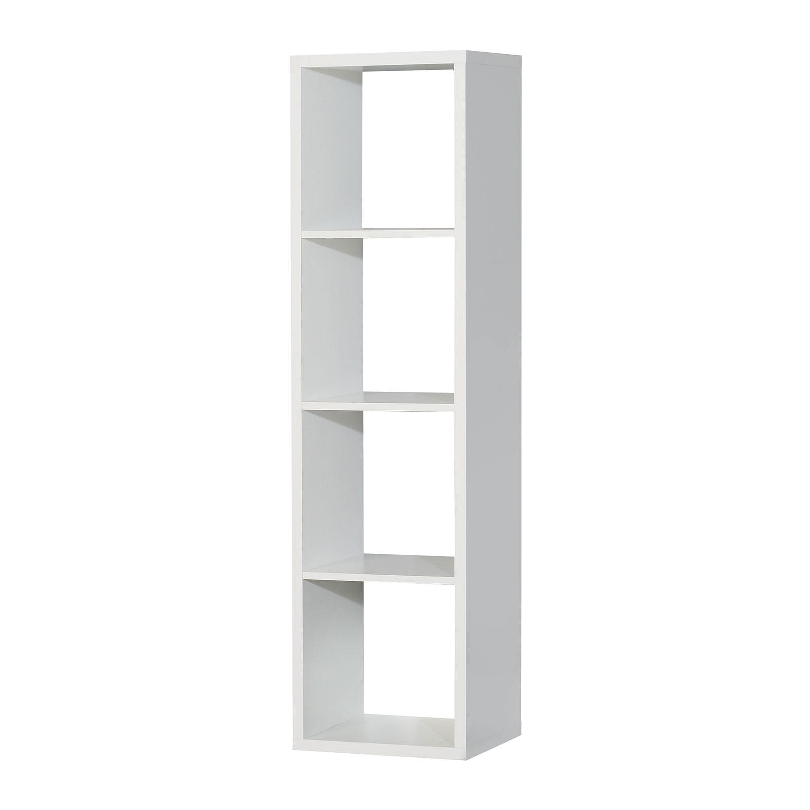 Standregal - weiß - 1x4 Fächer