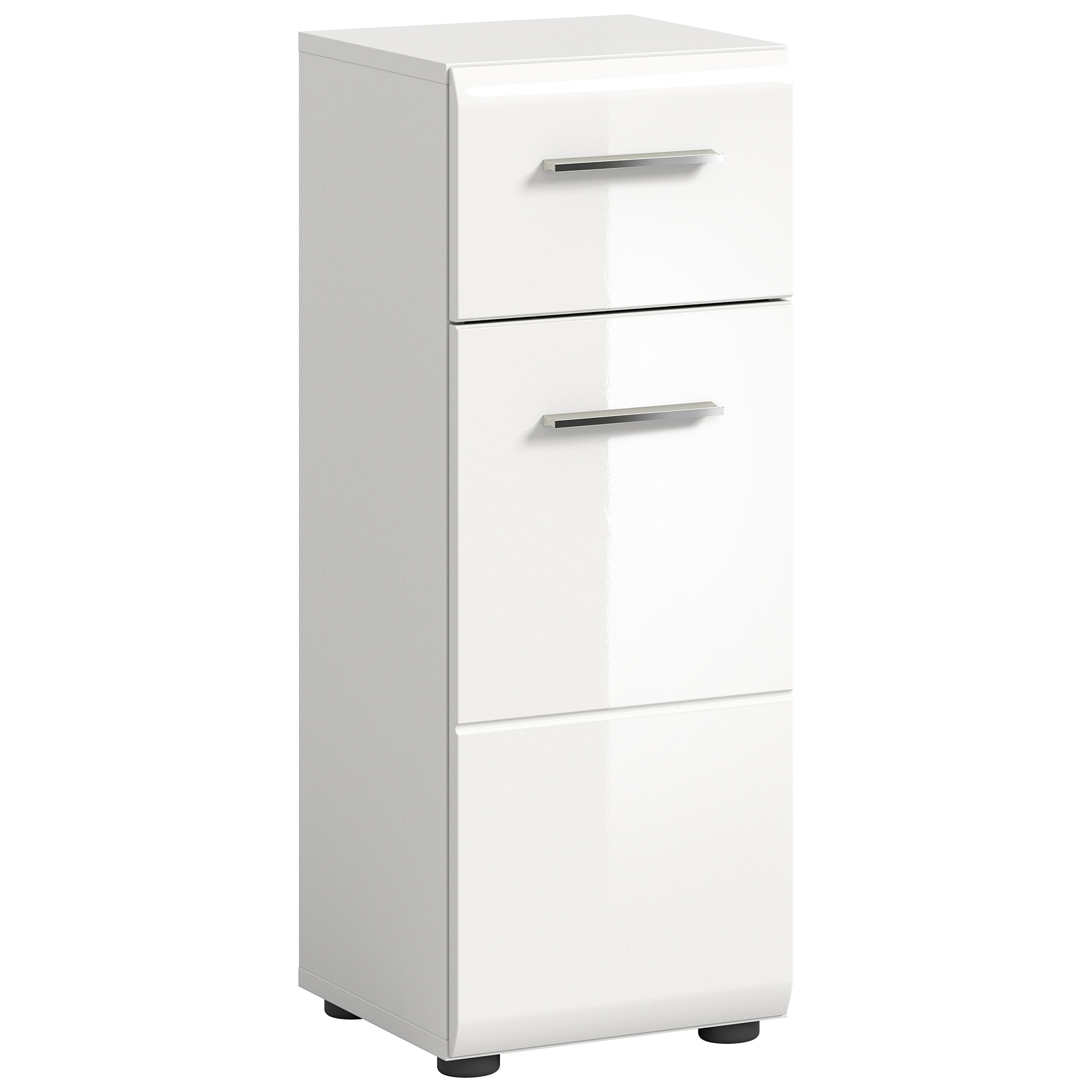 Standschrank ICE - weiß Hochglanz - 30 cm