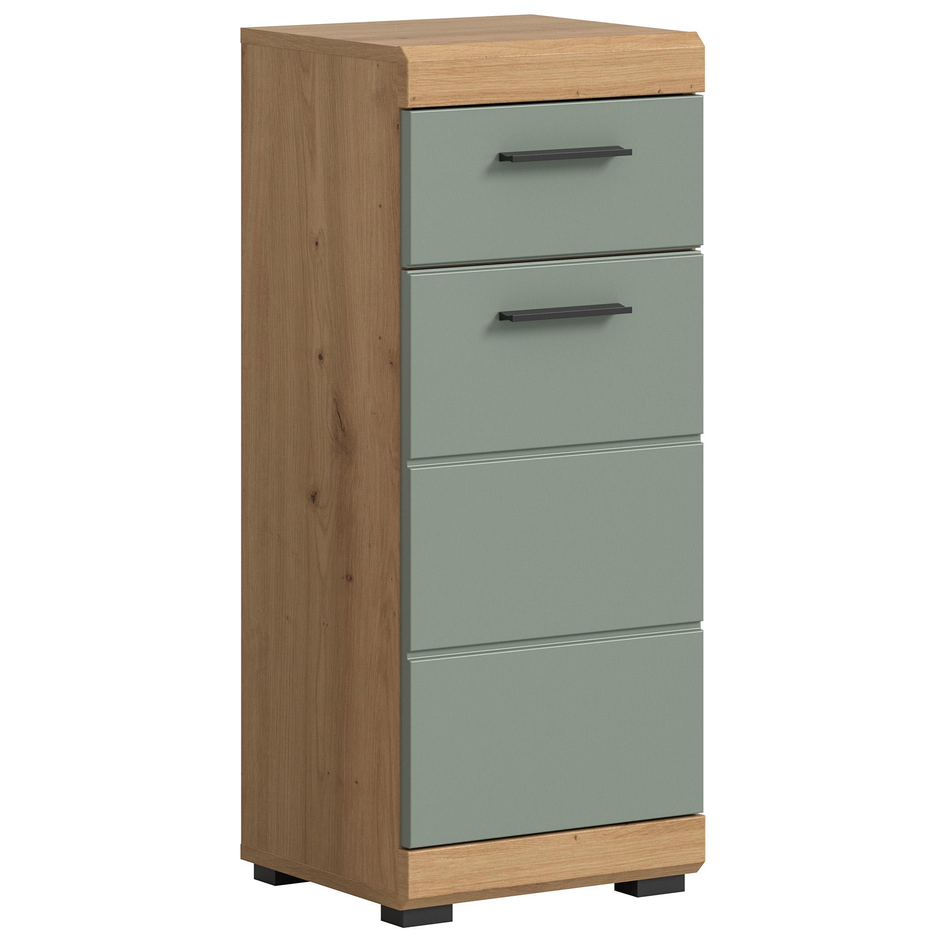 Standschrank SCOUT - Salbei - Artisan Eiche - 37 cm