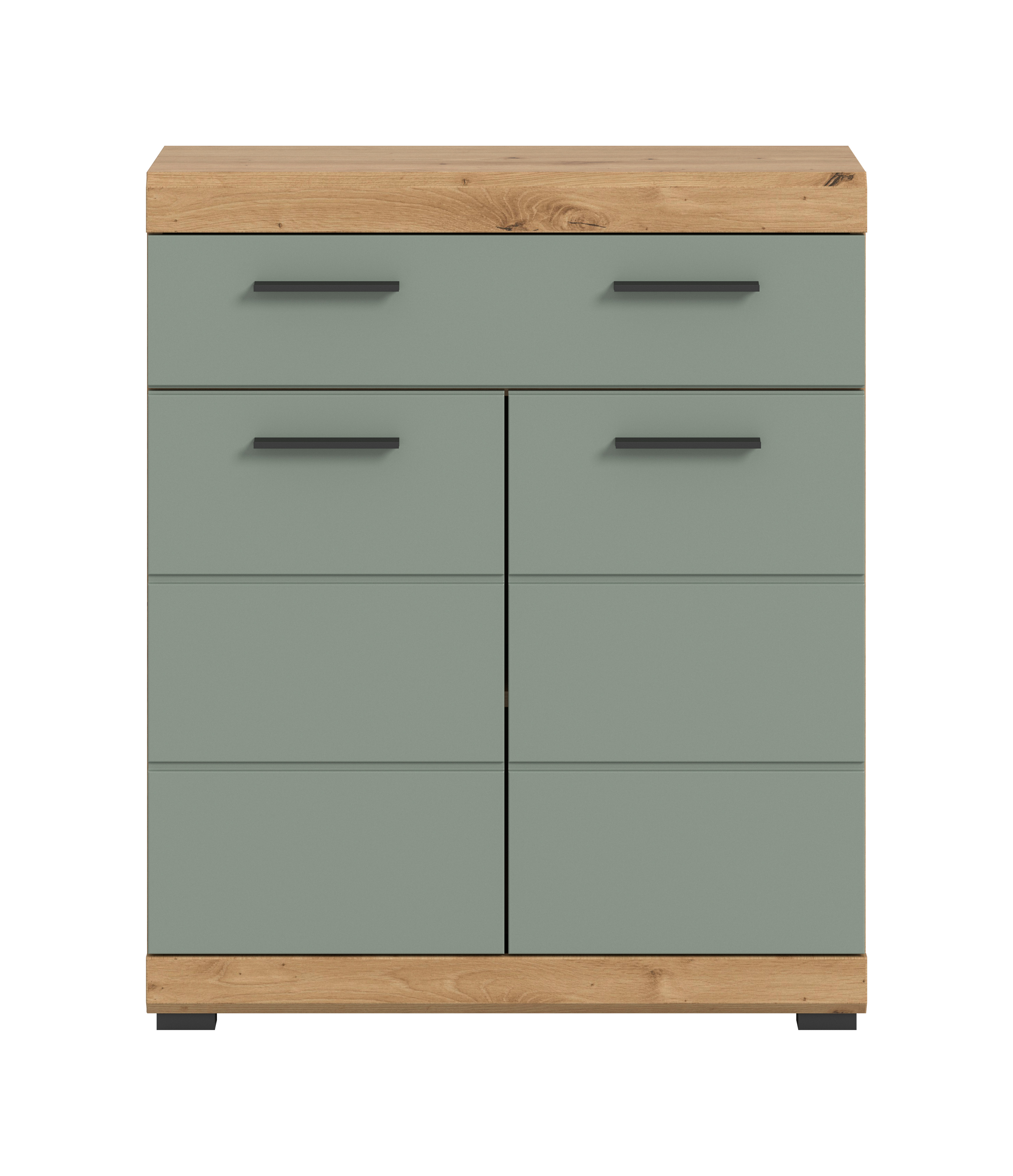 Standschrank SCOUT - Salbei - Artisan Eiche - 74 cm