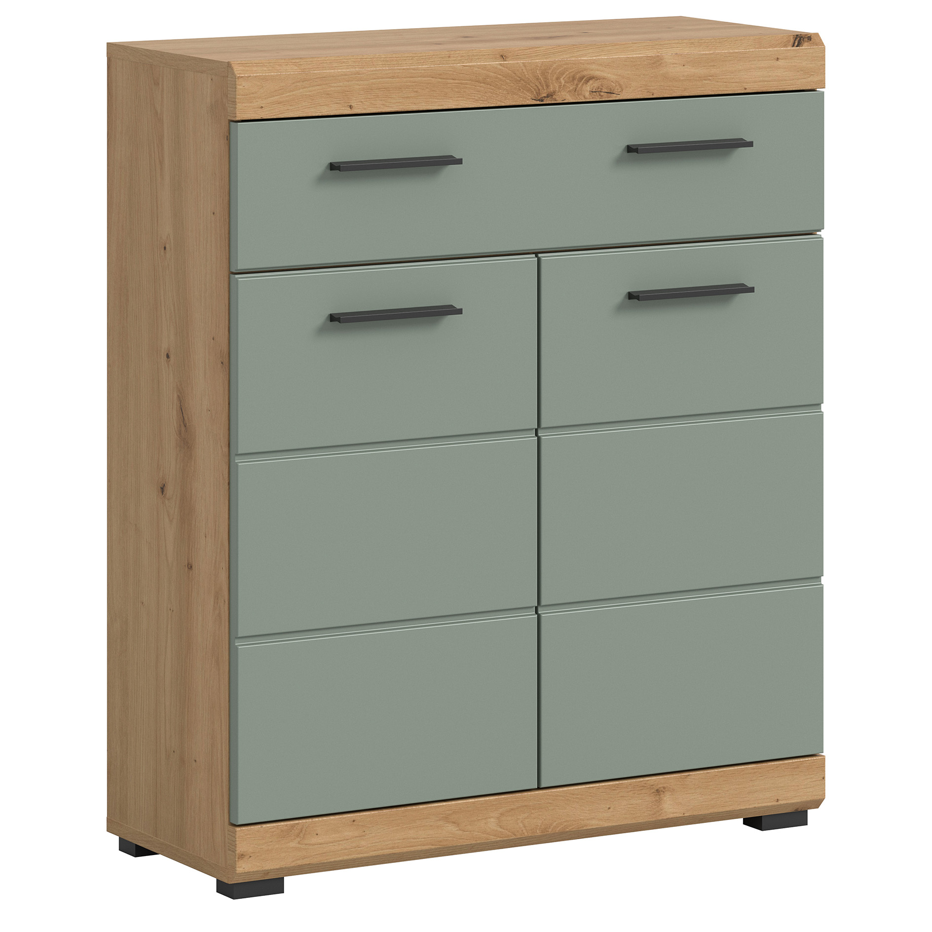 Standschrank SCOUT - Salbei - Artisan Eiche - 74 cm