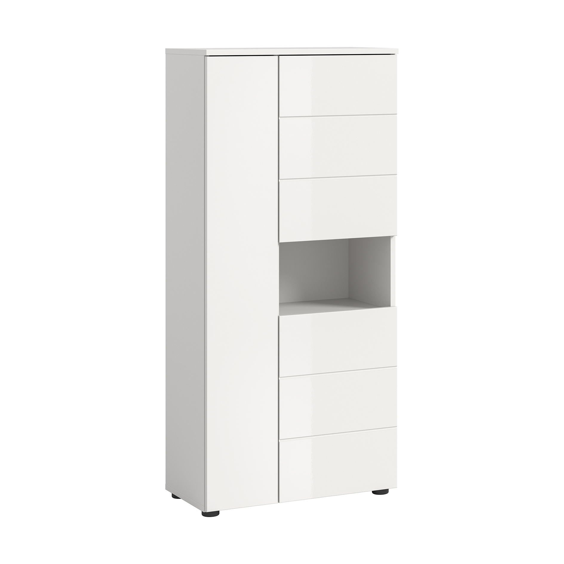 Standschrank VIRA - weiß Hochglanz - 60 cm