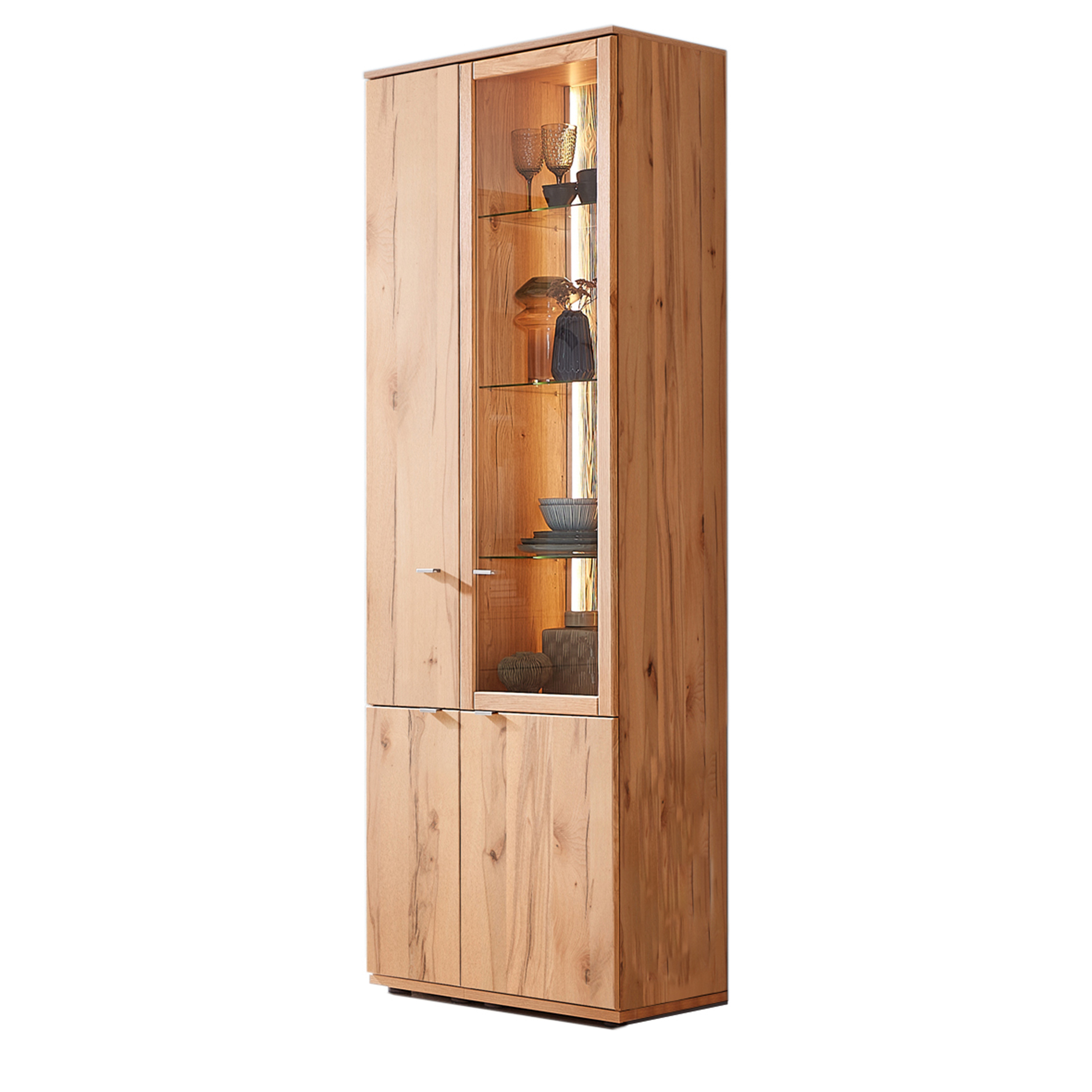 Standvitrine - Balkenbuche - 75 cm