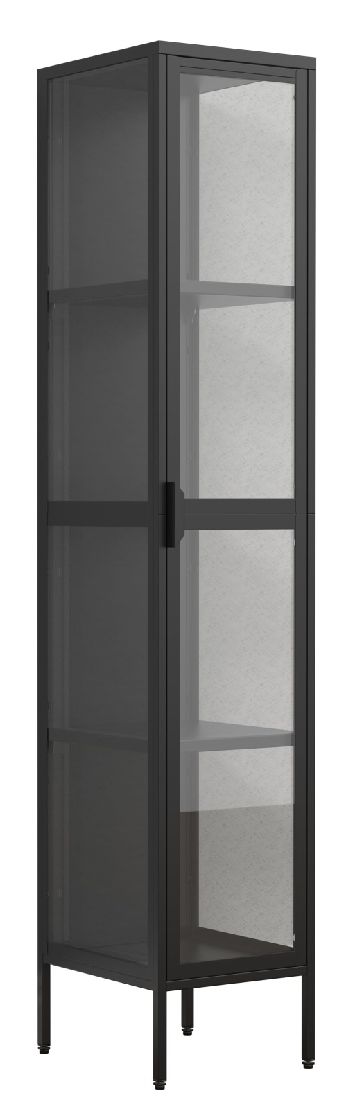 Standvitrine FLOKAS XL - schwarz - 30x160 cm