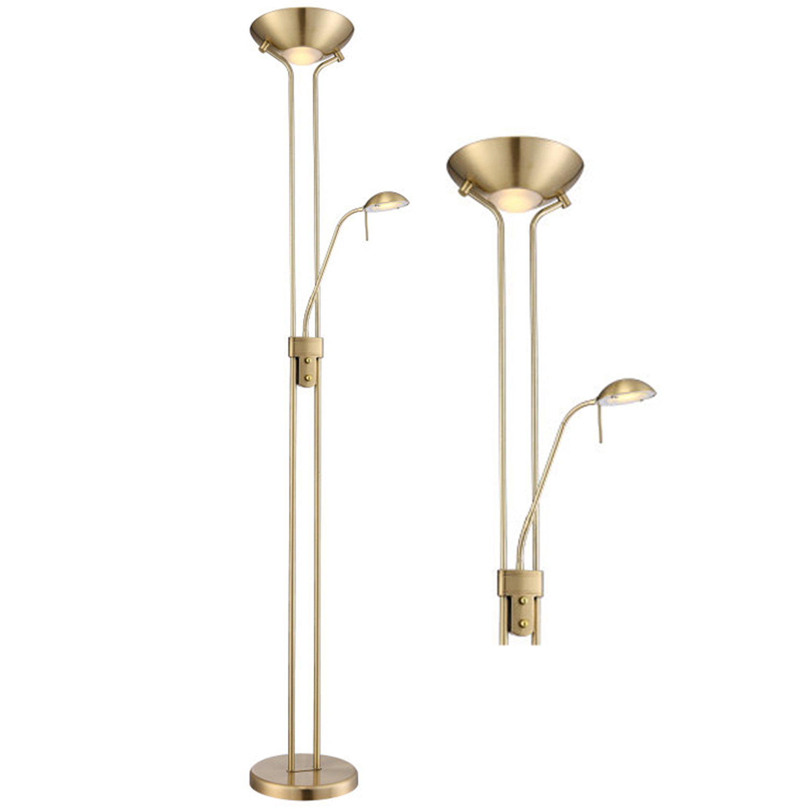 Stehlampe - messing - dimmbar - 180 cm hoch