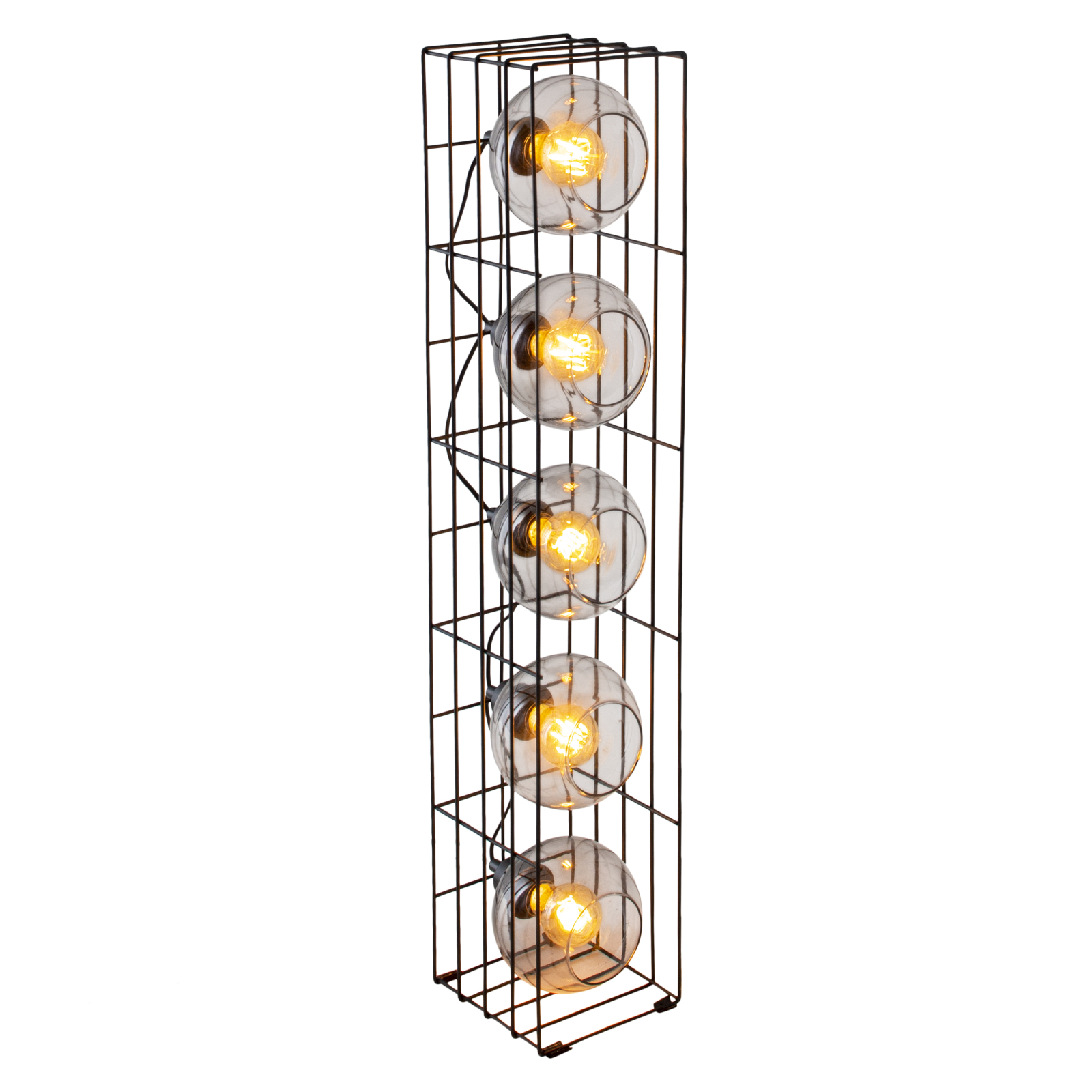 Stehleuchte CESTA -  schwarz - Glas - 95 cm