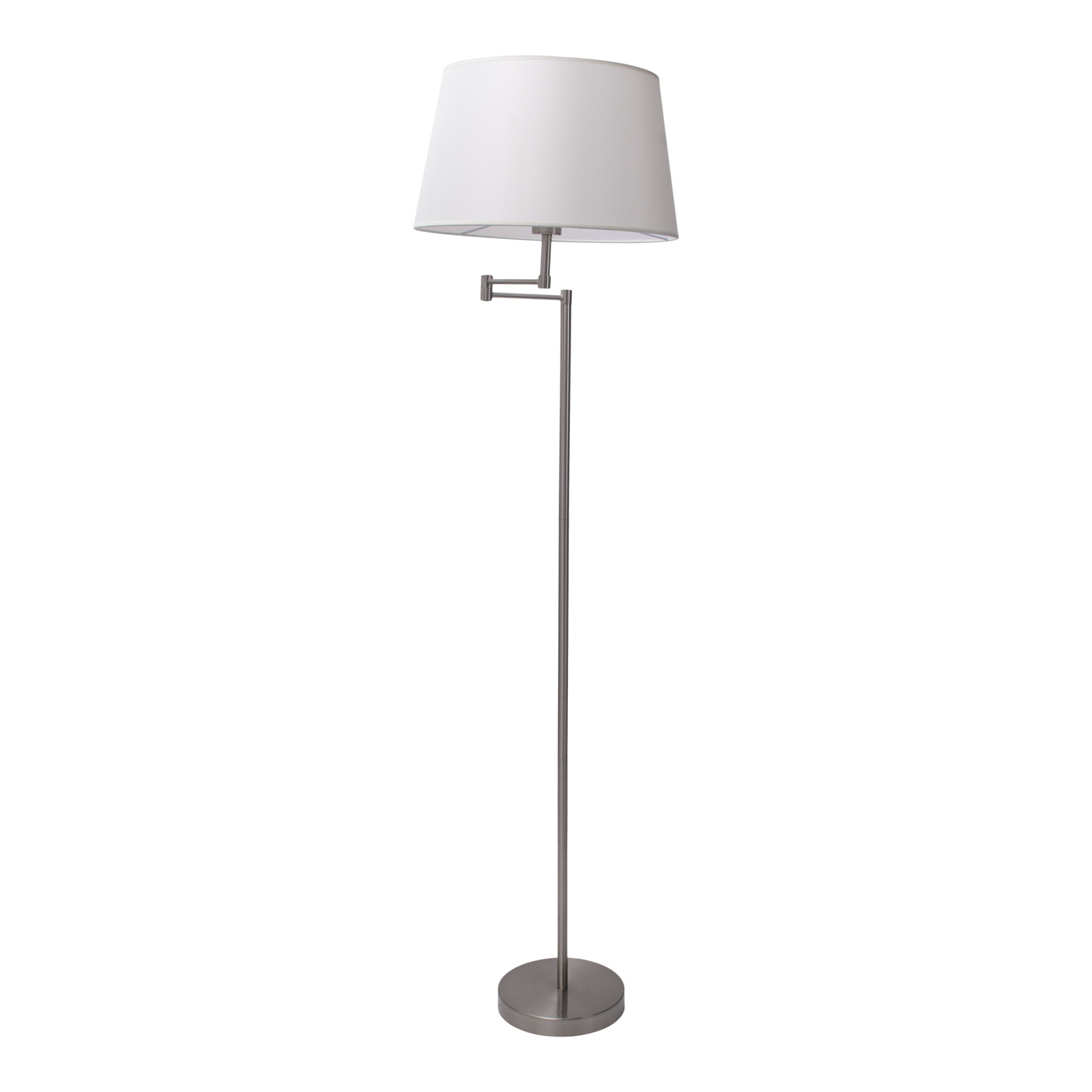 Stehleuchte - silberfarben-beige - 158 cm