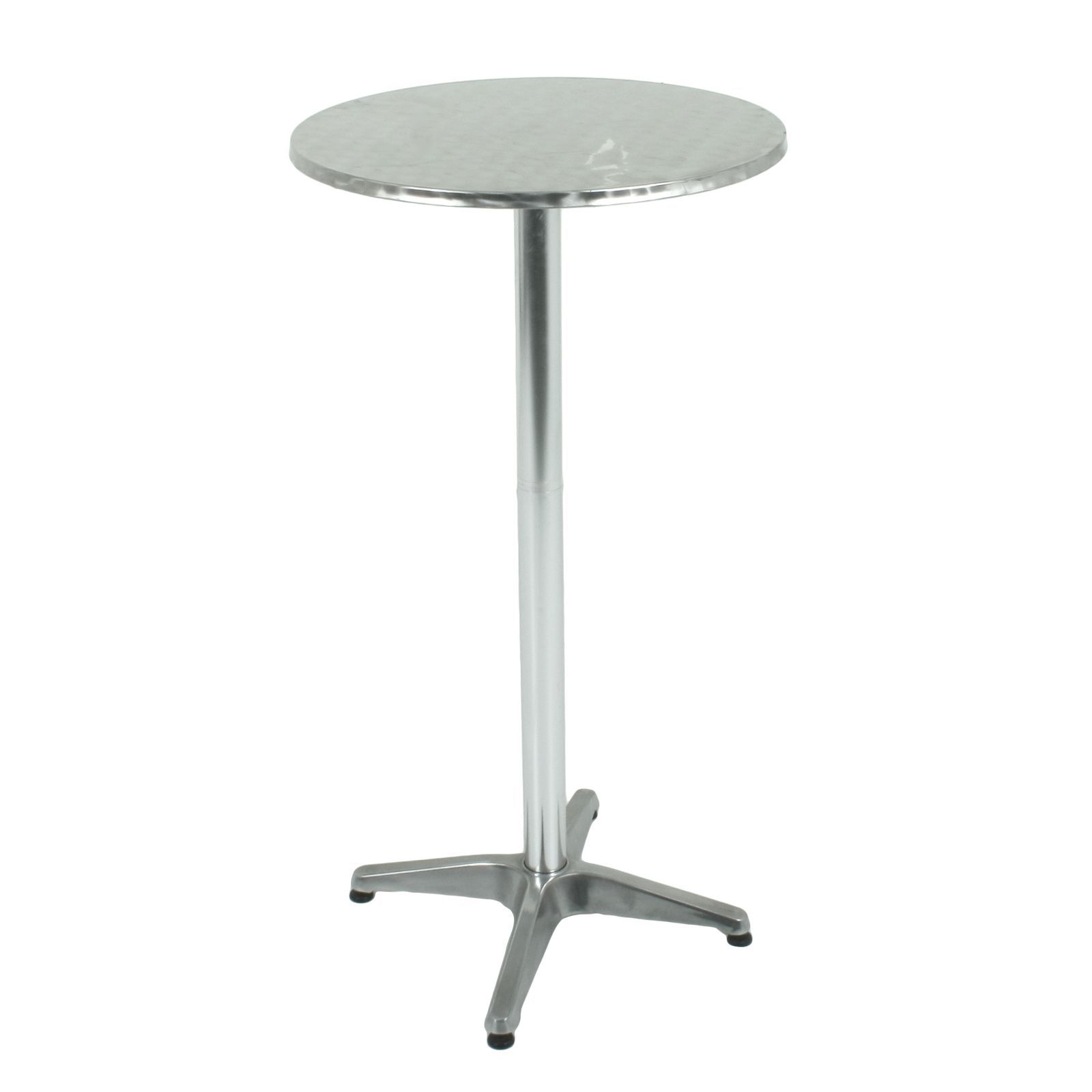 Stehtisch BISTRO - silber - Edelstahl - klappbar