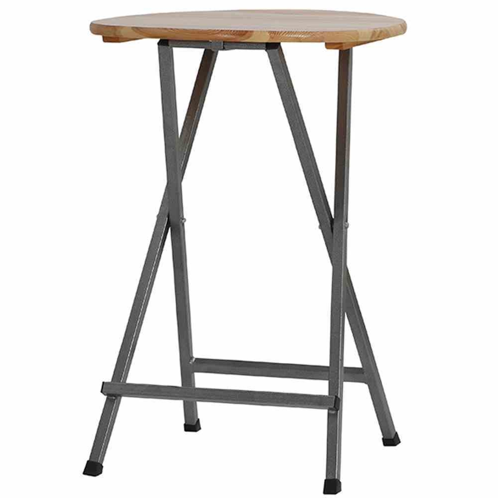 Stehtisch - natur-grau - Kiefer massiv - Ø 78 cm