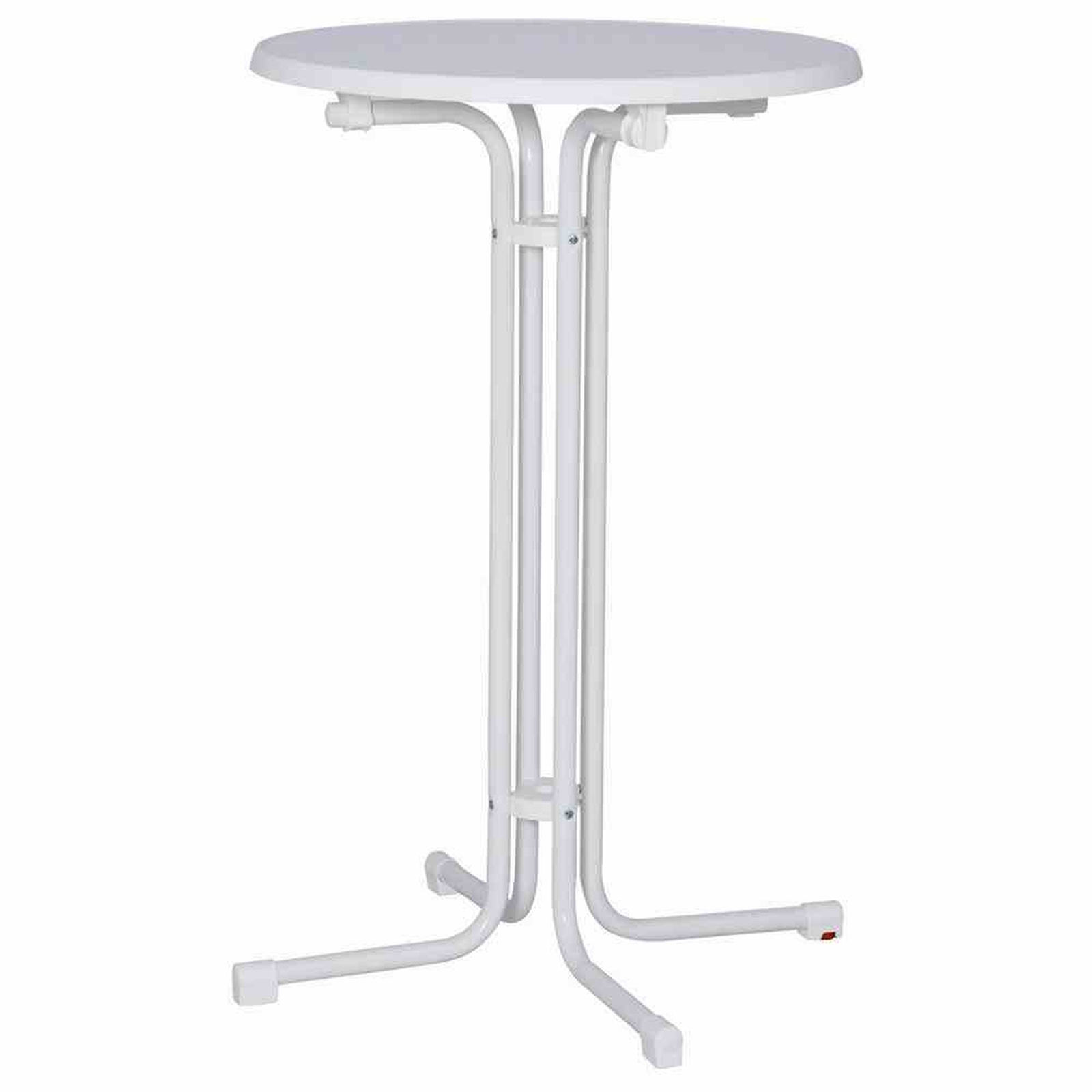 Stehtisch - weiß - klappbar - Ø 85 cm