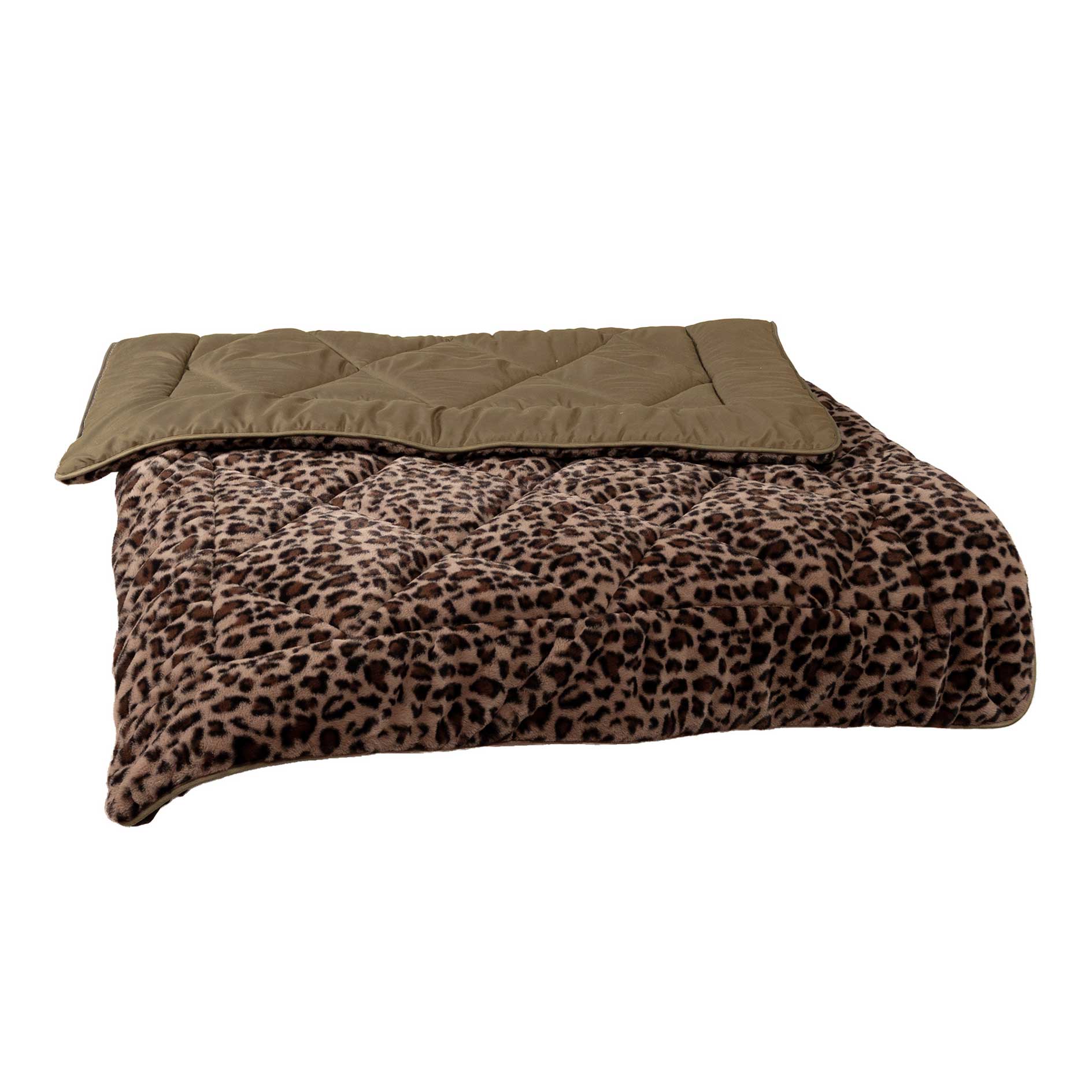 Steppbett - Leopard - Fake Rabbit - 135x200 cm