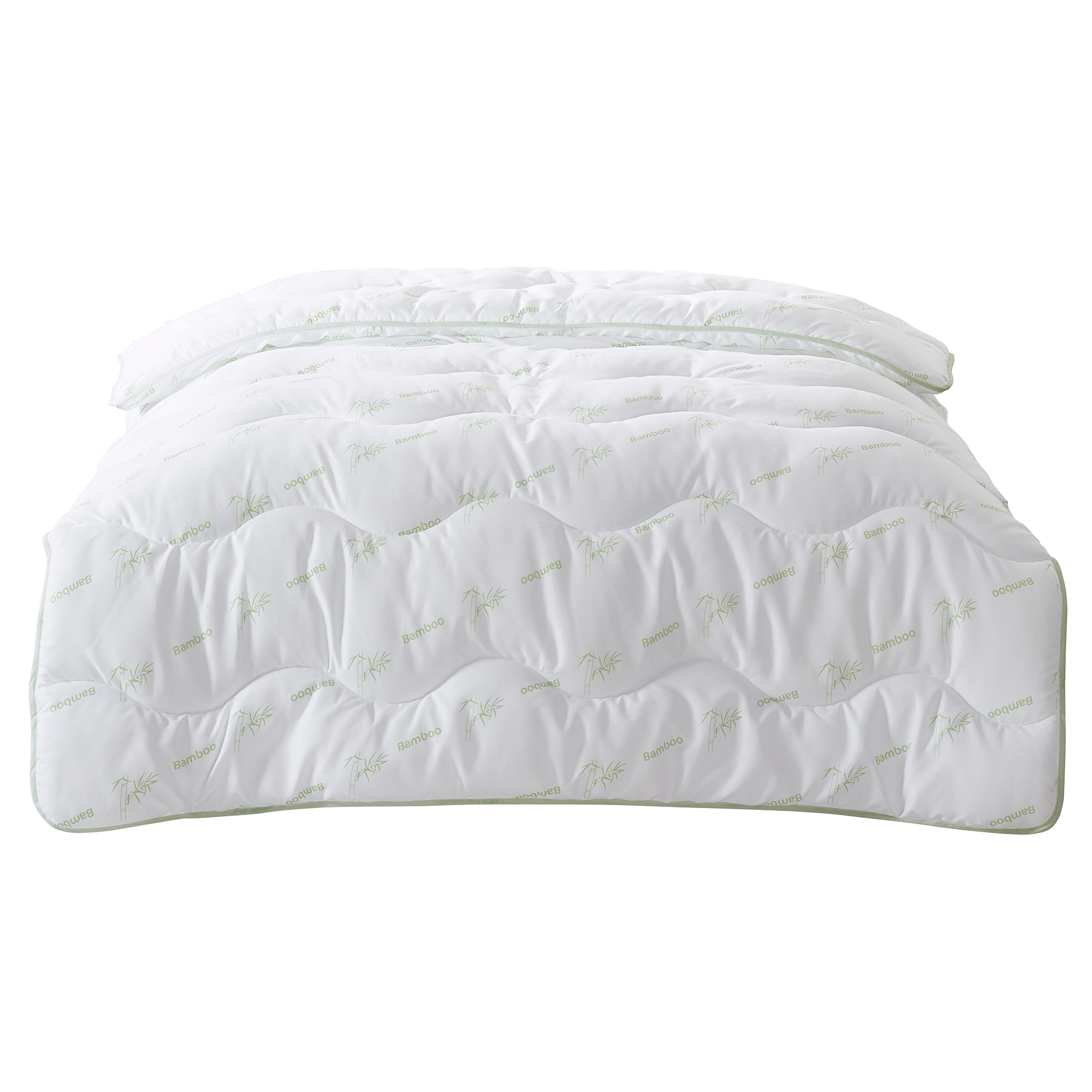 Kopfkissen - wei-grn - Bambusfasern - 80x80 cm | Online bei ROLLER kaufen