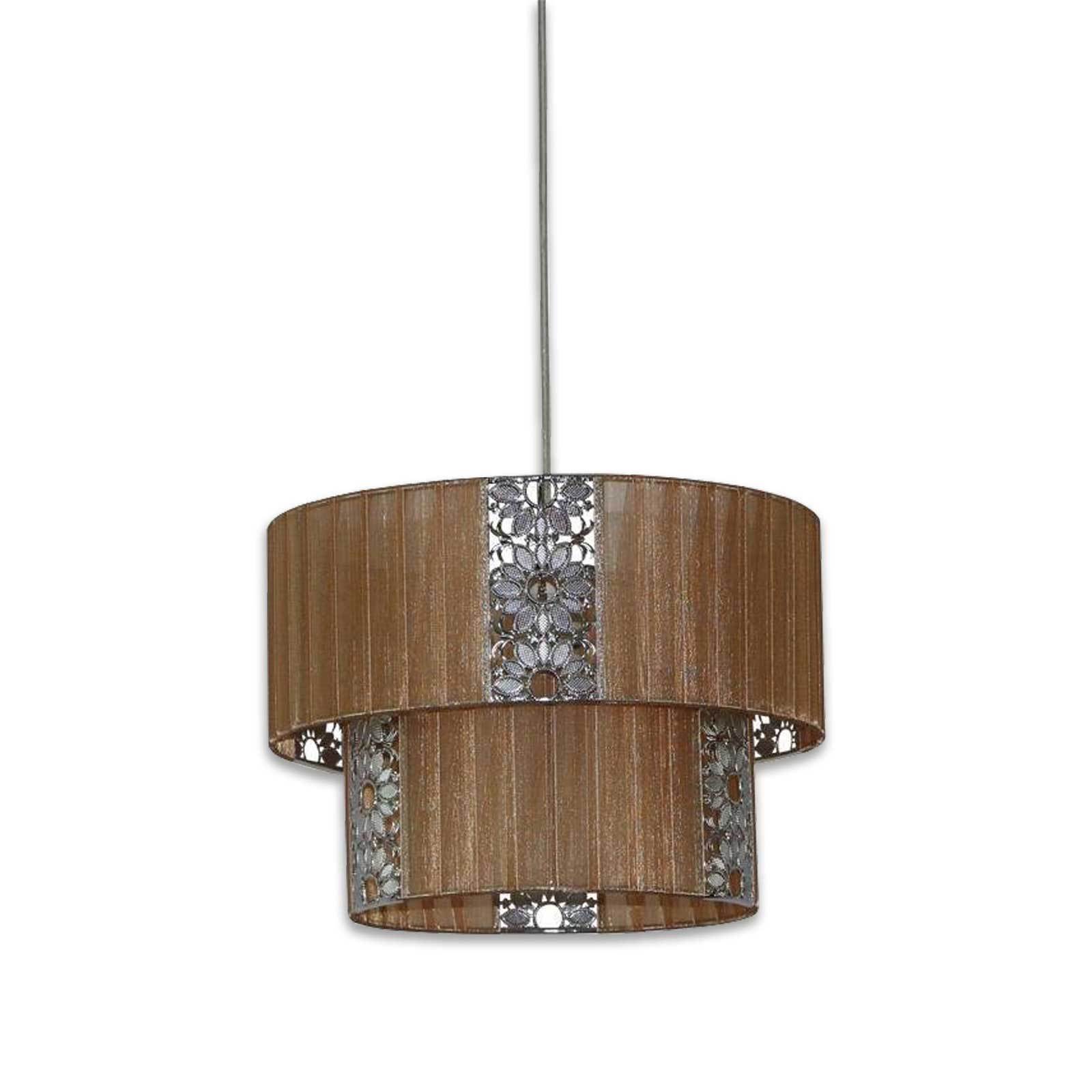Stoff-Pendelleuchte ETERNITY - cappuccino - dimmbar