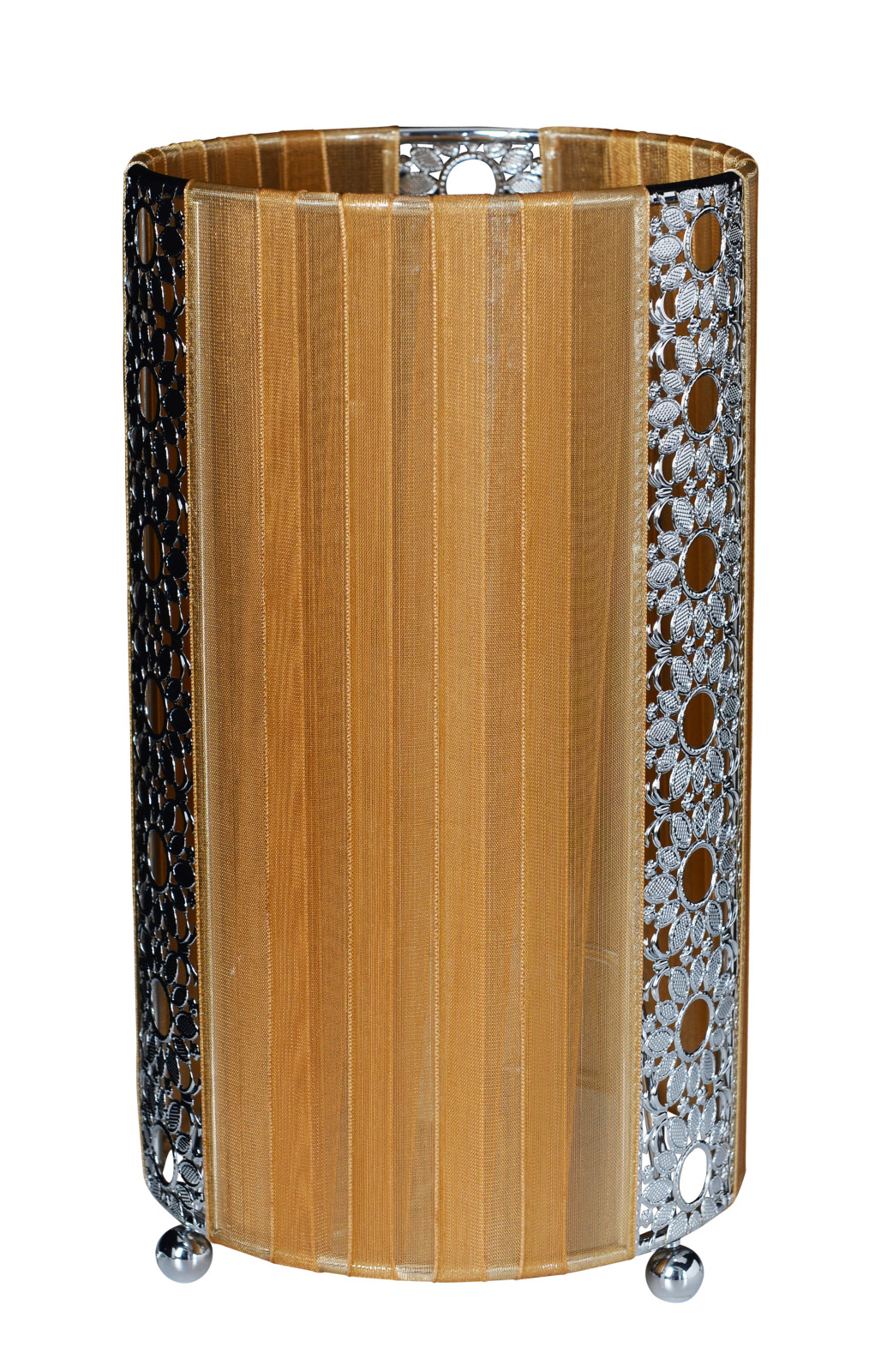 Stoff-Tischlampe ETERNITY - cappuccino - dimmbar