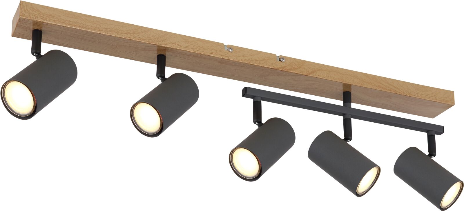Strahler - graphit - schwarz - Holzoptik - schwenkbar