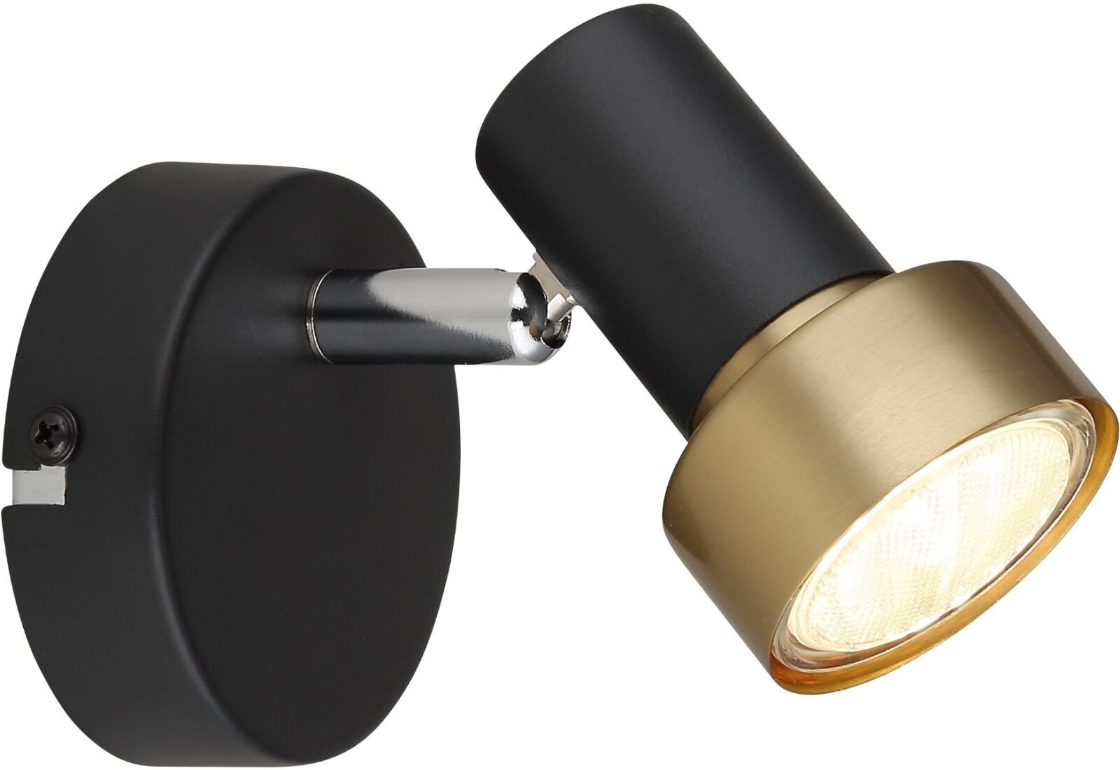 Strahler - schwarz matt - Gold antik - 1-flammig