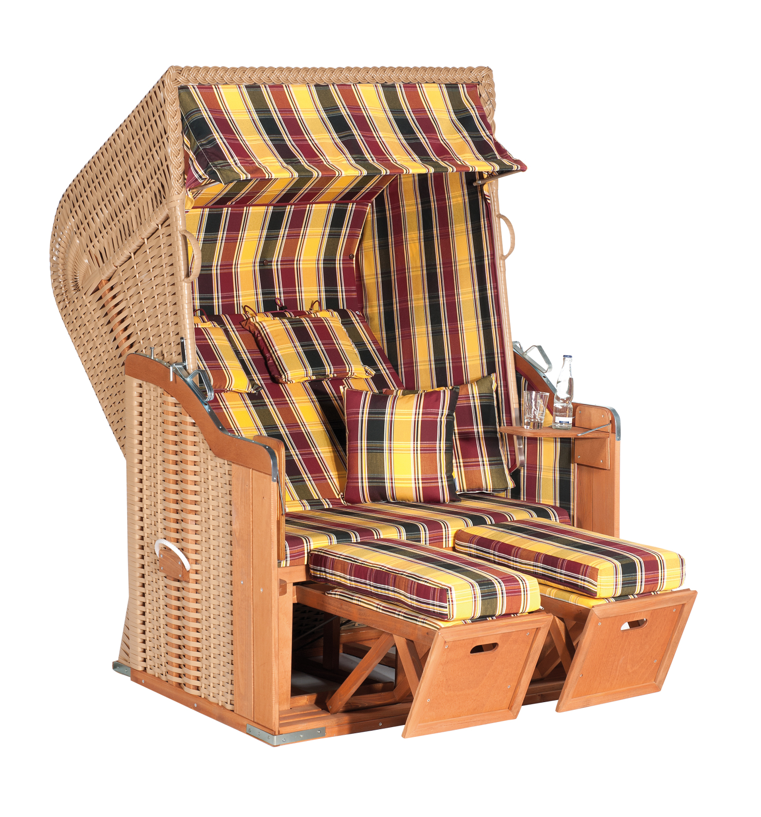 Strandkorb RUSTIKAL 250 PLUS - Geflecht beige - 125x160 cm