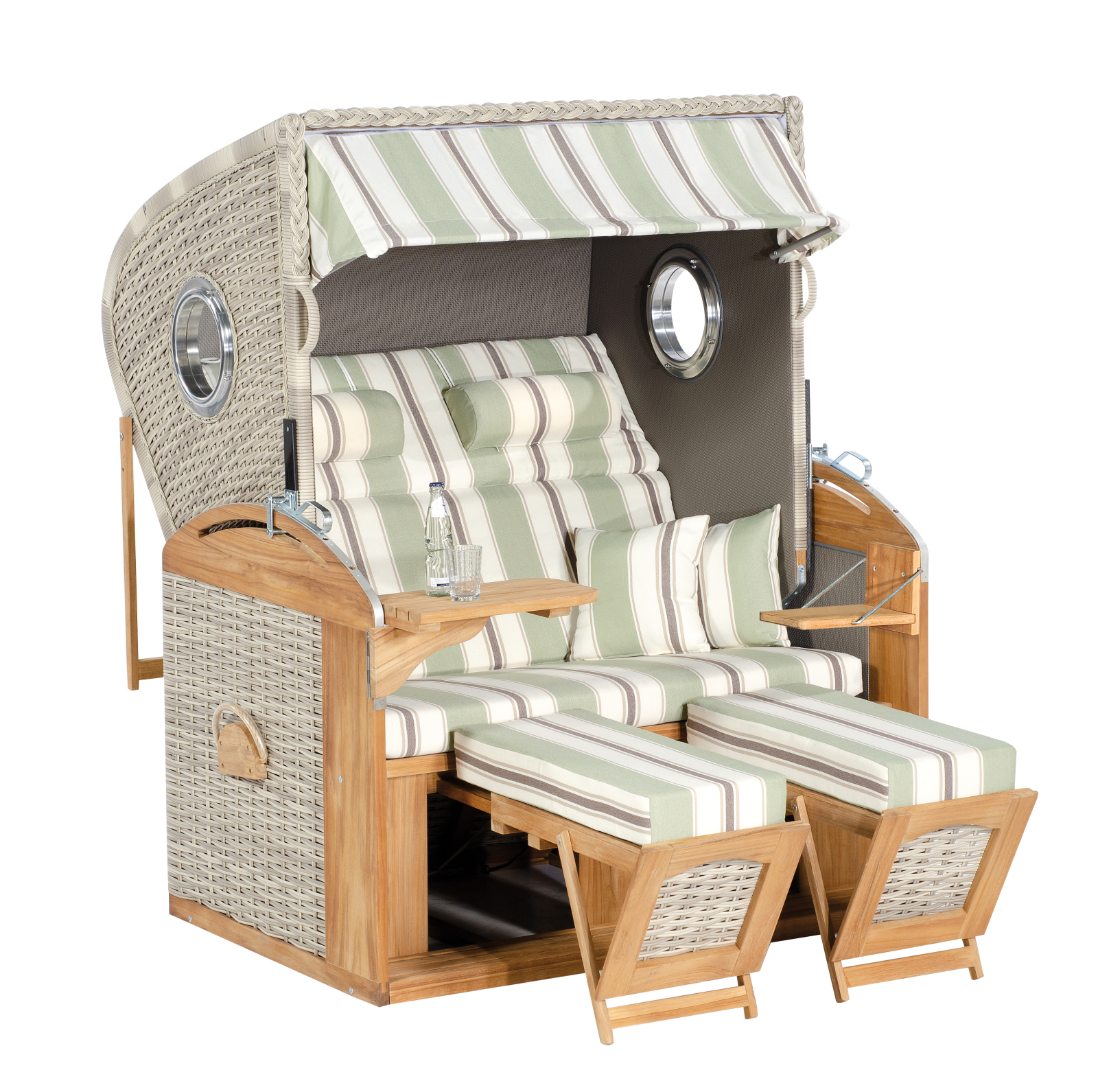 Strandkorb RUSTIKAL 305 Z XL - white-coral - 135x165 cm