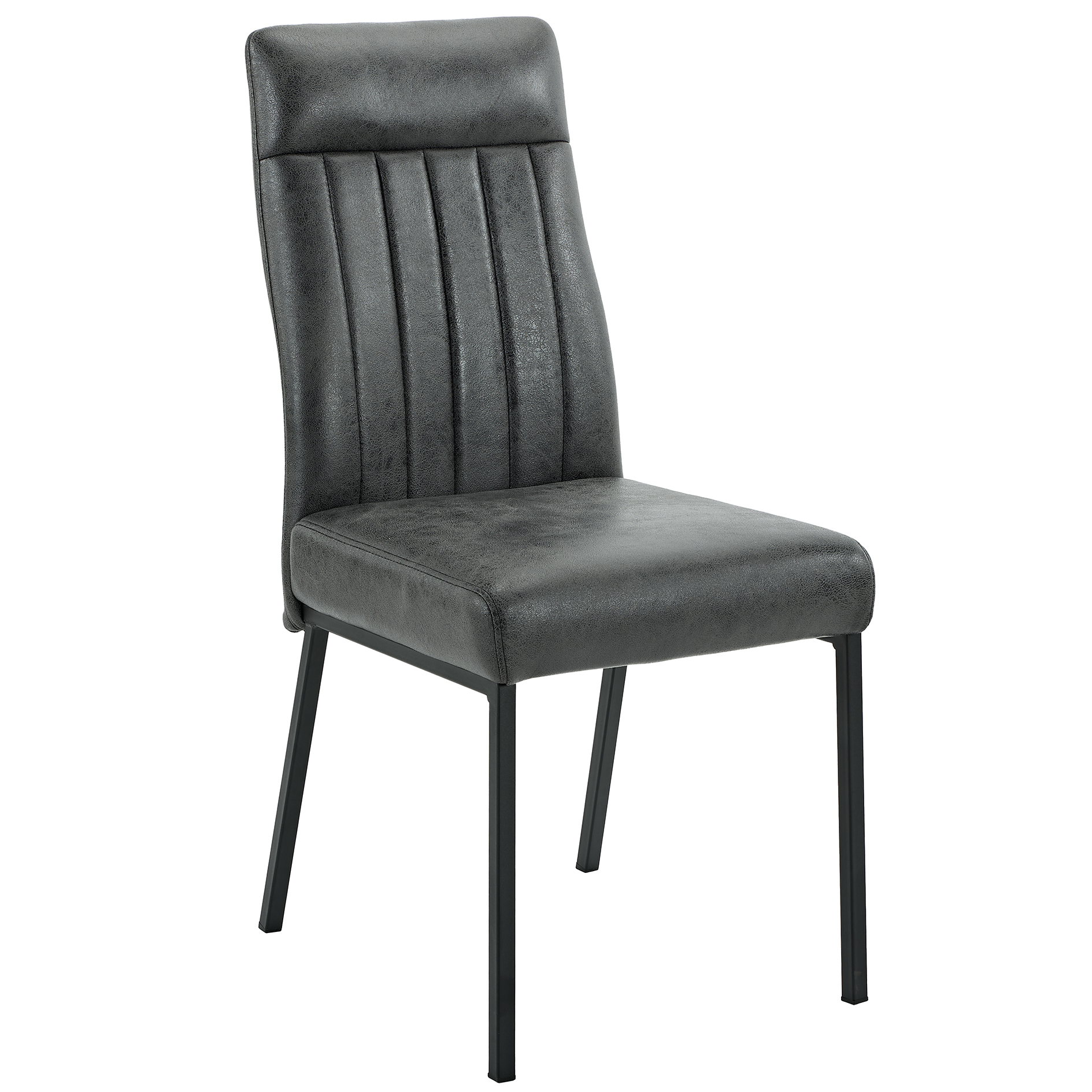 Stuhl - anthrazit Vintage - schwarz - Microfaser-Bezug