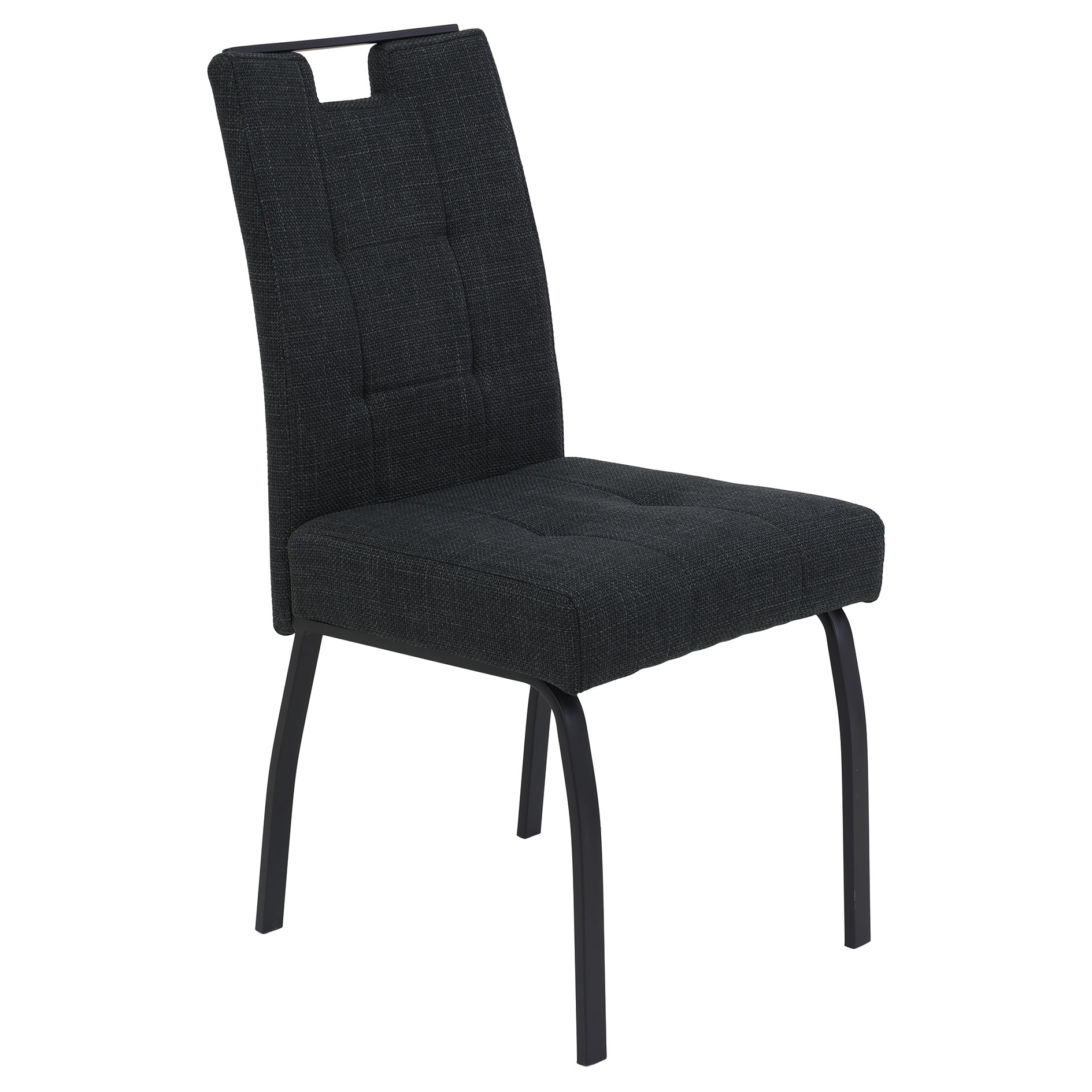 Stuhl - anthrazit - Webstoff - XL-Sitzbreite