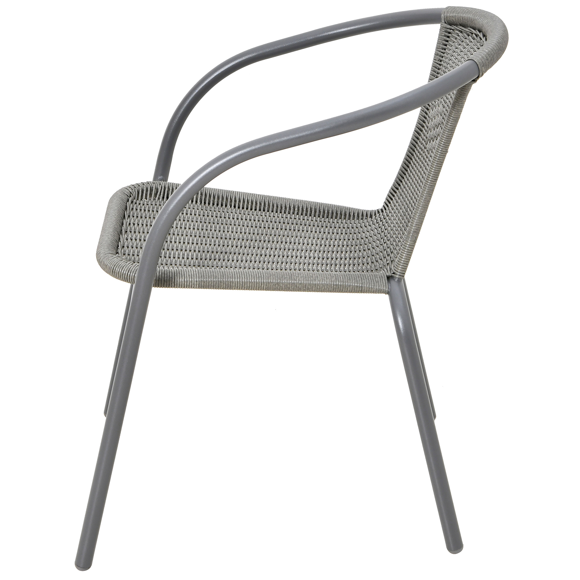 Stuhl - grau - Polyrattan