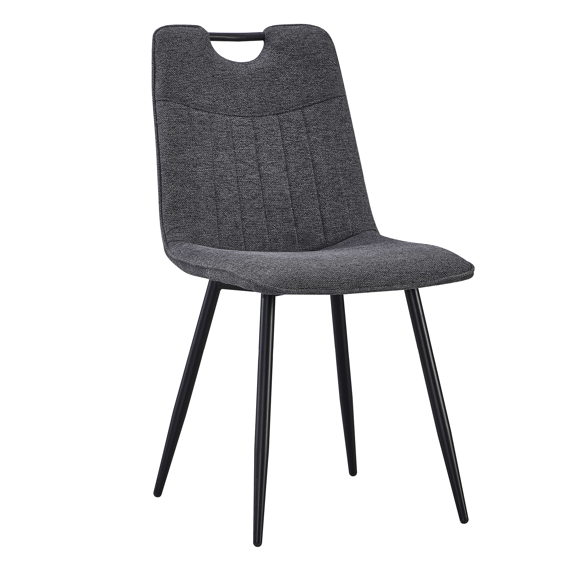 Stuhl - grau - Webstoff - Metall