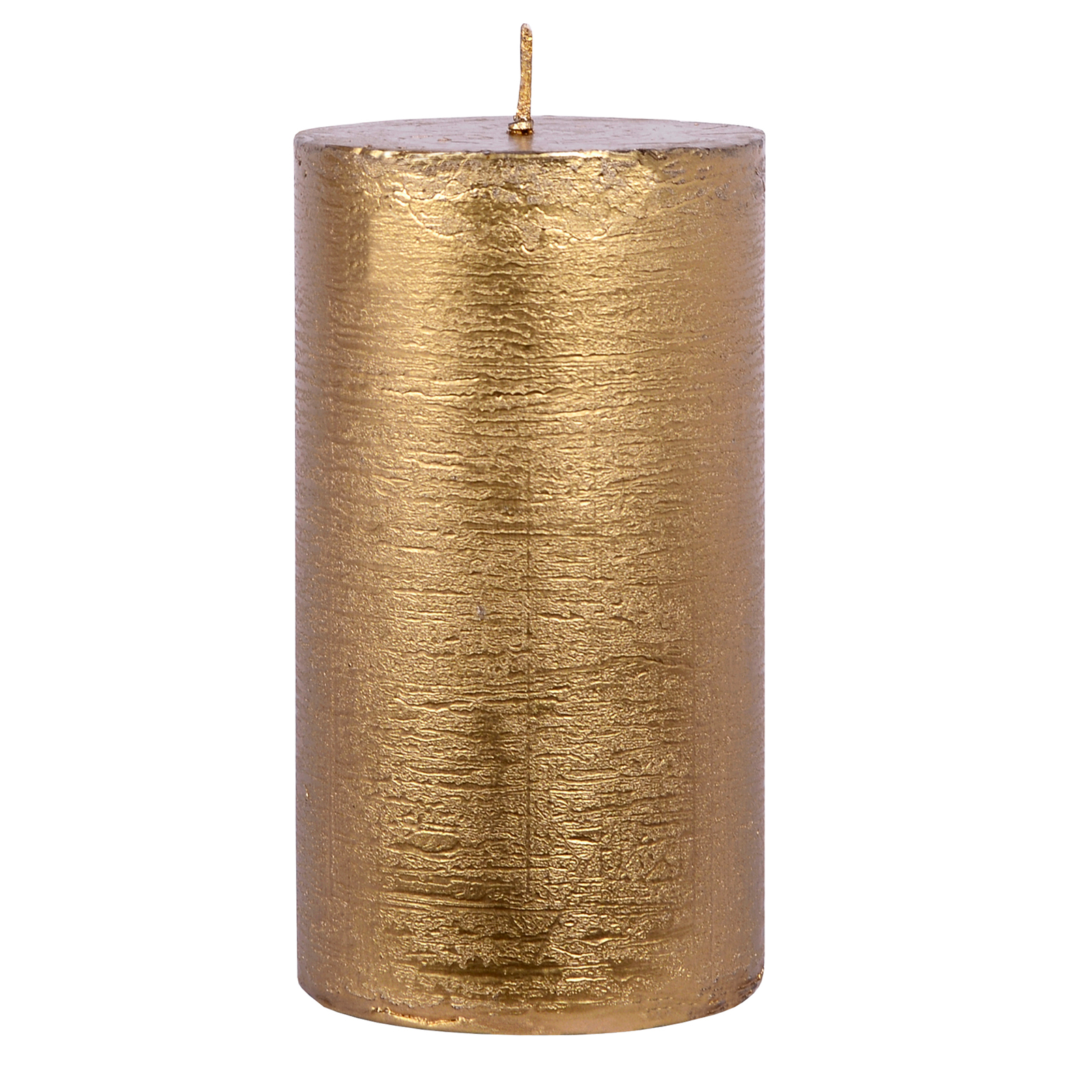 Stumpenkerze - Metallic messing - 12 cm