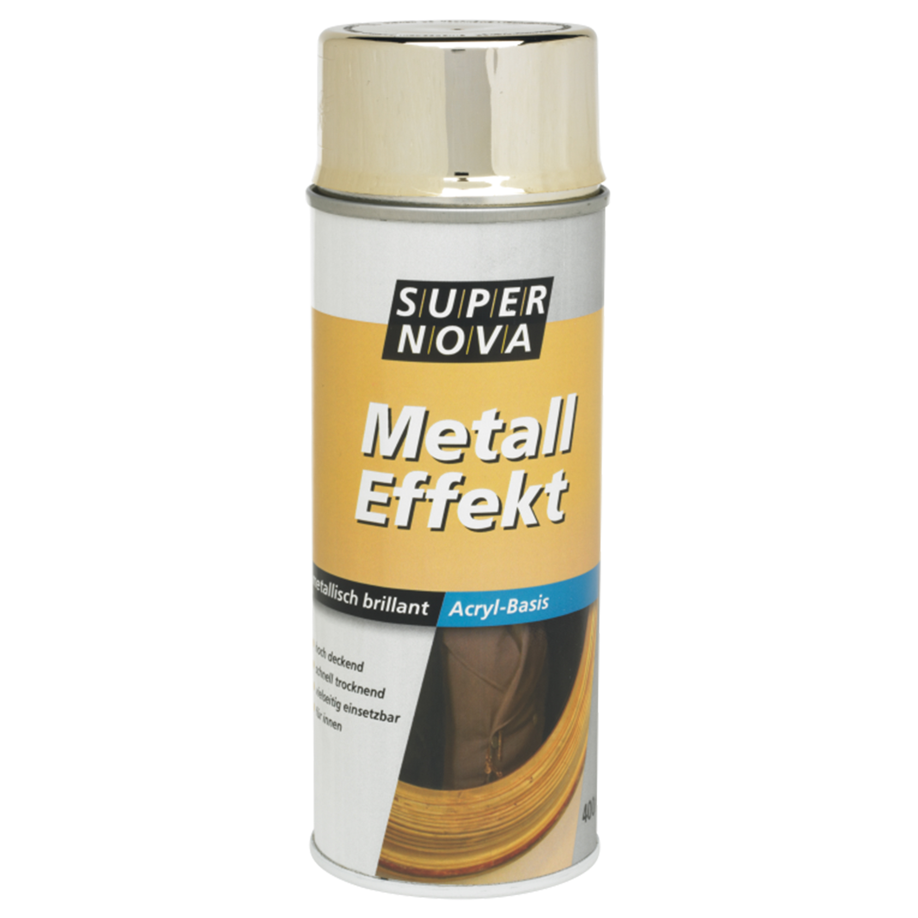 SUPERNOVA Lackspray - gold - Metalleffekt - 400 ml