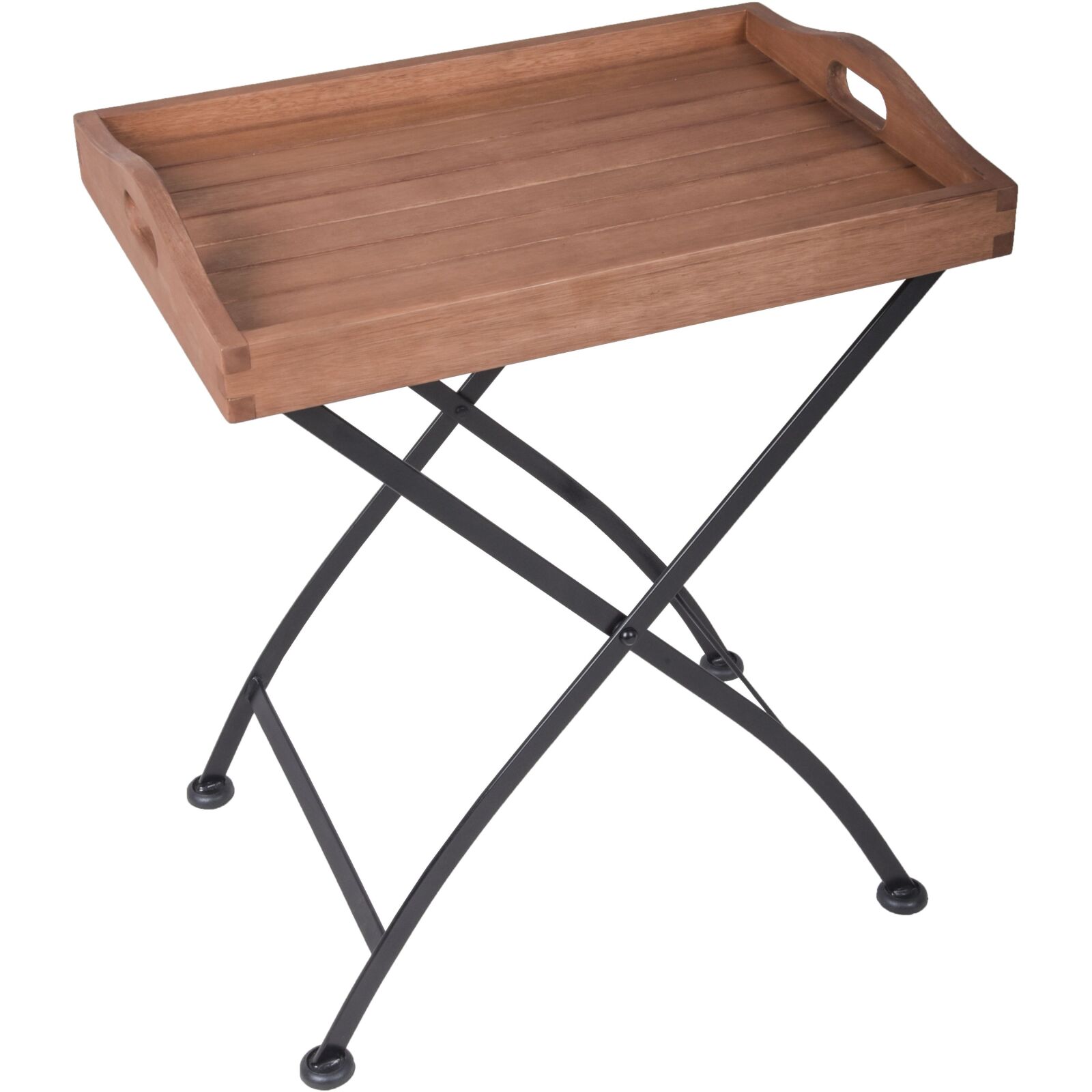 Tabletttisch WIEN - braun - klappbar - 57 cm