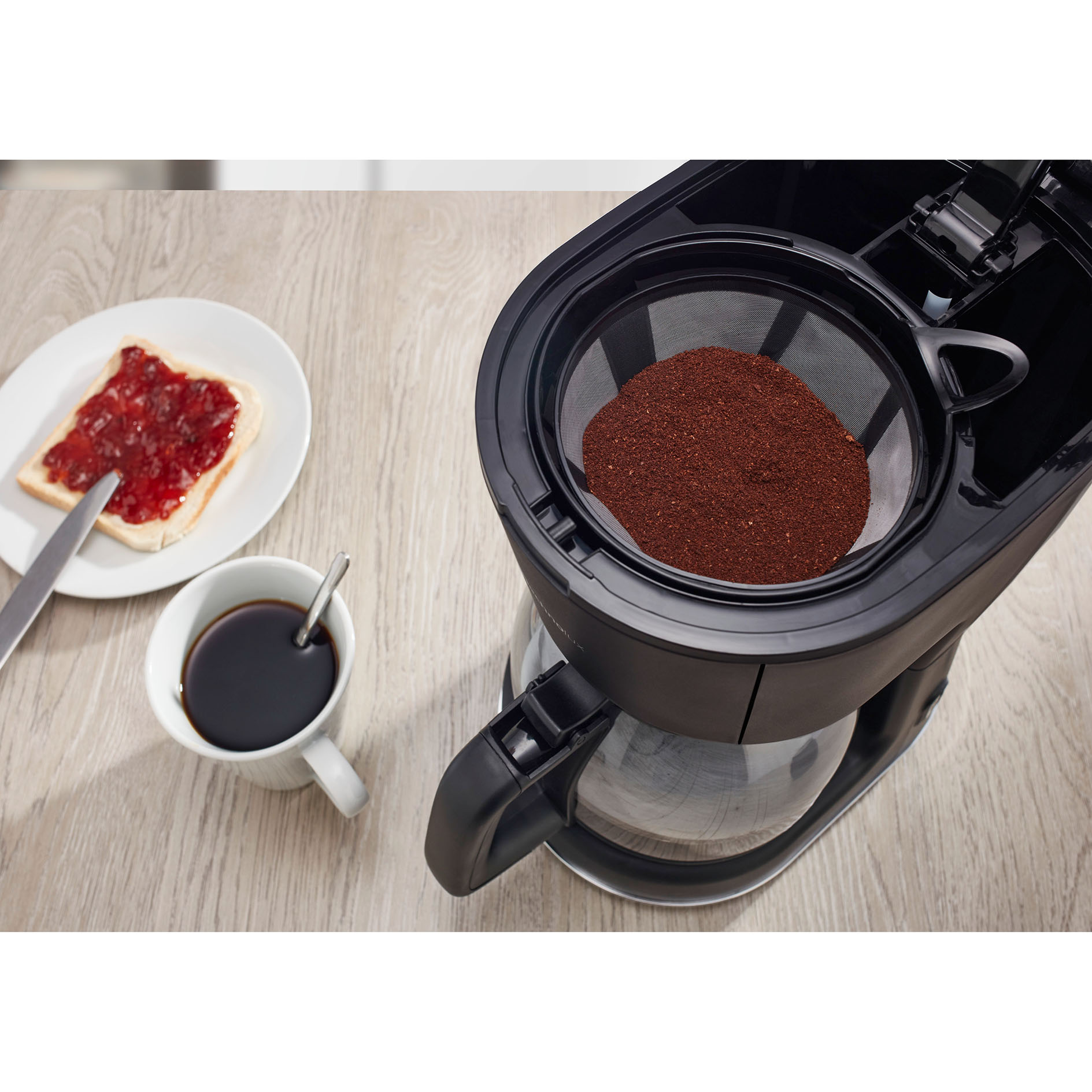 TECHNOLUX Kaffeemaschine - schwarz matt - 1,25 Liter