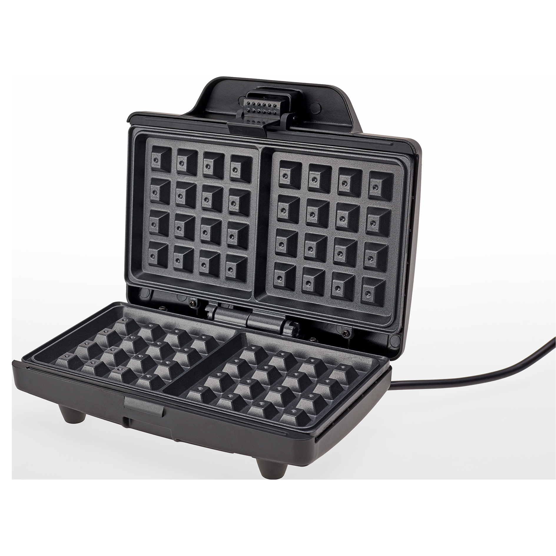 TECHNOLUX Waffeleisen - schwarz - 2 Platten