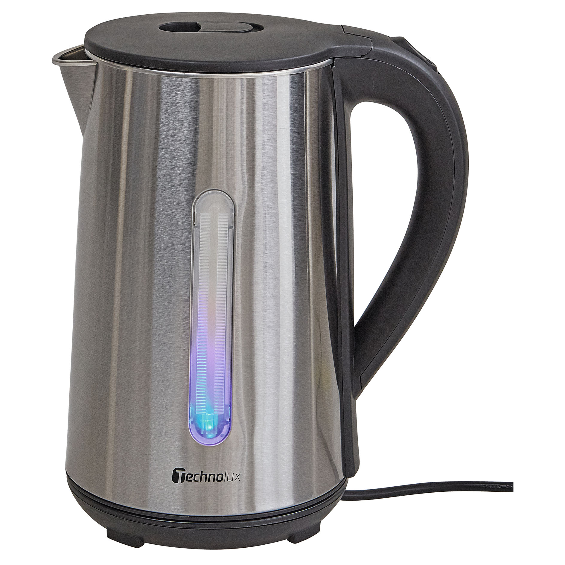 TECHNOLUX Wasserkocher - silber matt - LED-Licht - 1,8 Liter