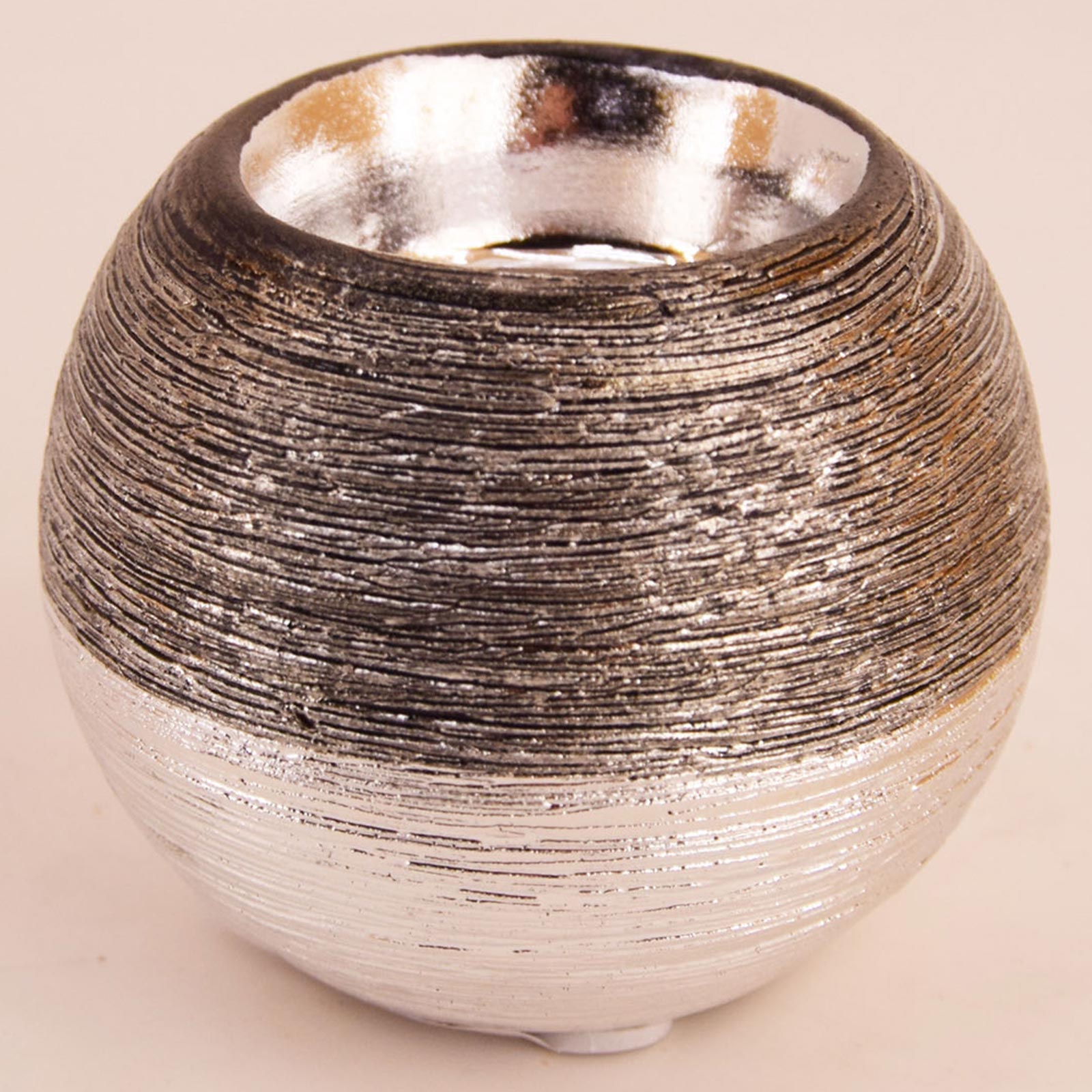 Teelichthalter - kupfer-silber