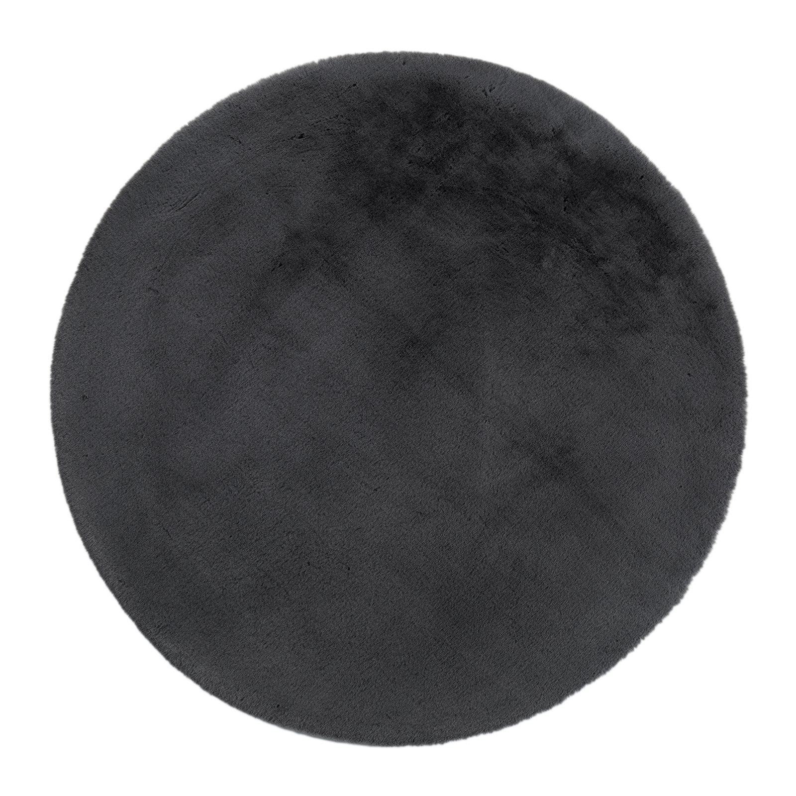Teppich - anthrazit - rund - Ø 80 cm