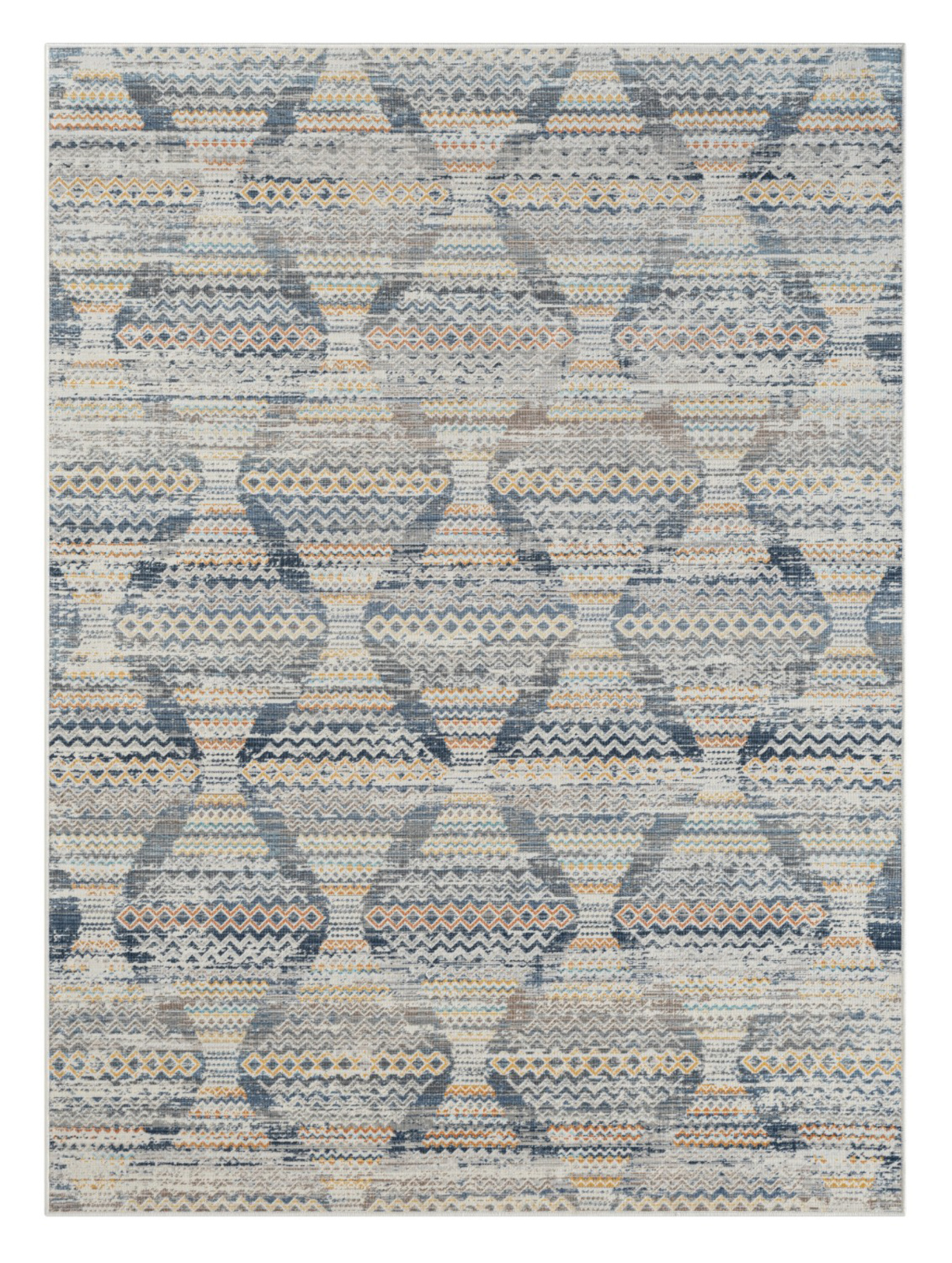 Teppich AURORA 1 - anthrazit-orange-creme - 170x240 cm