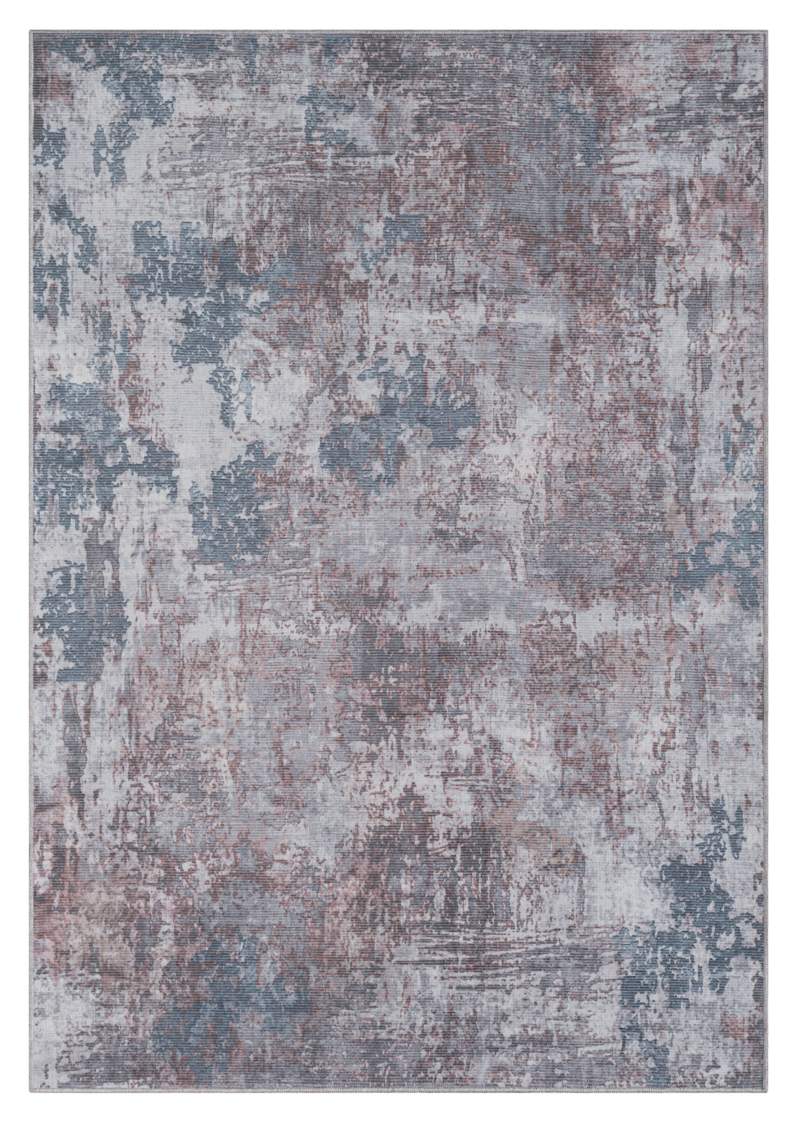 Teppich AVERY - blau-terrakotta-creme - 160x230 cm