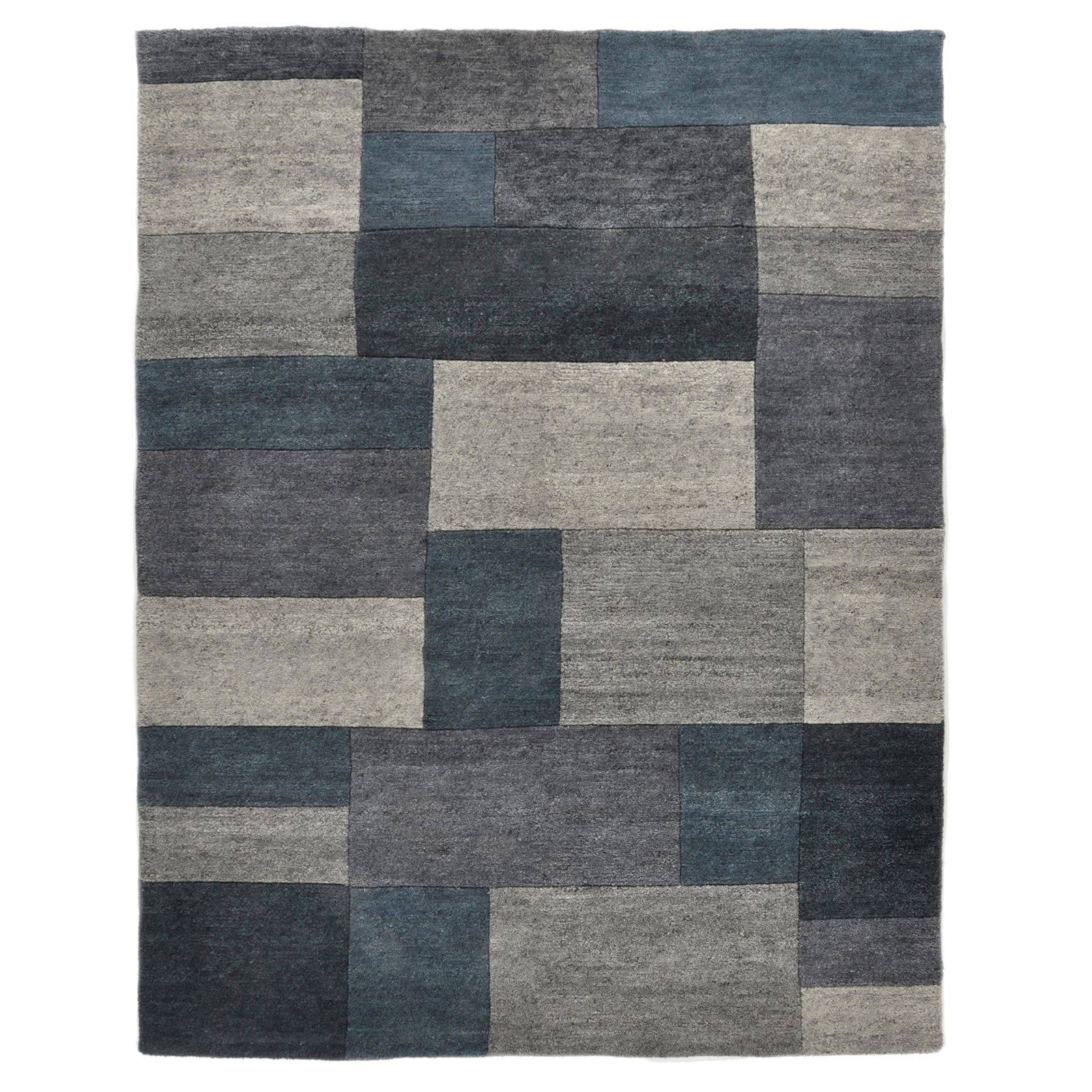 Teppich DALAS - anthrazit - handgeknüpft - 70x140 cm