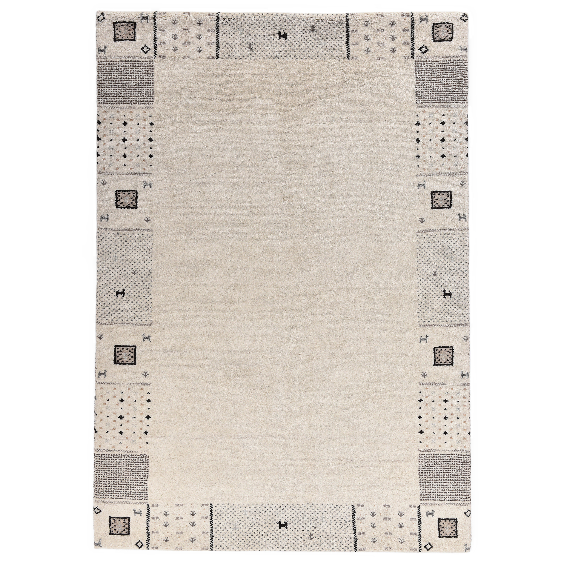 Teppich DENVER - beige - Schurwolle - 90x160 cm