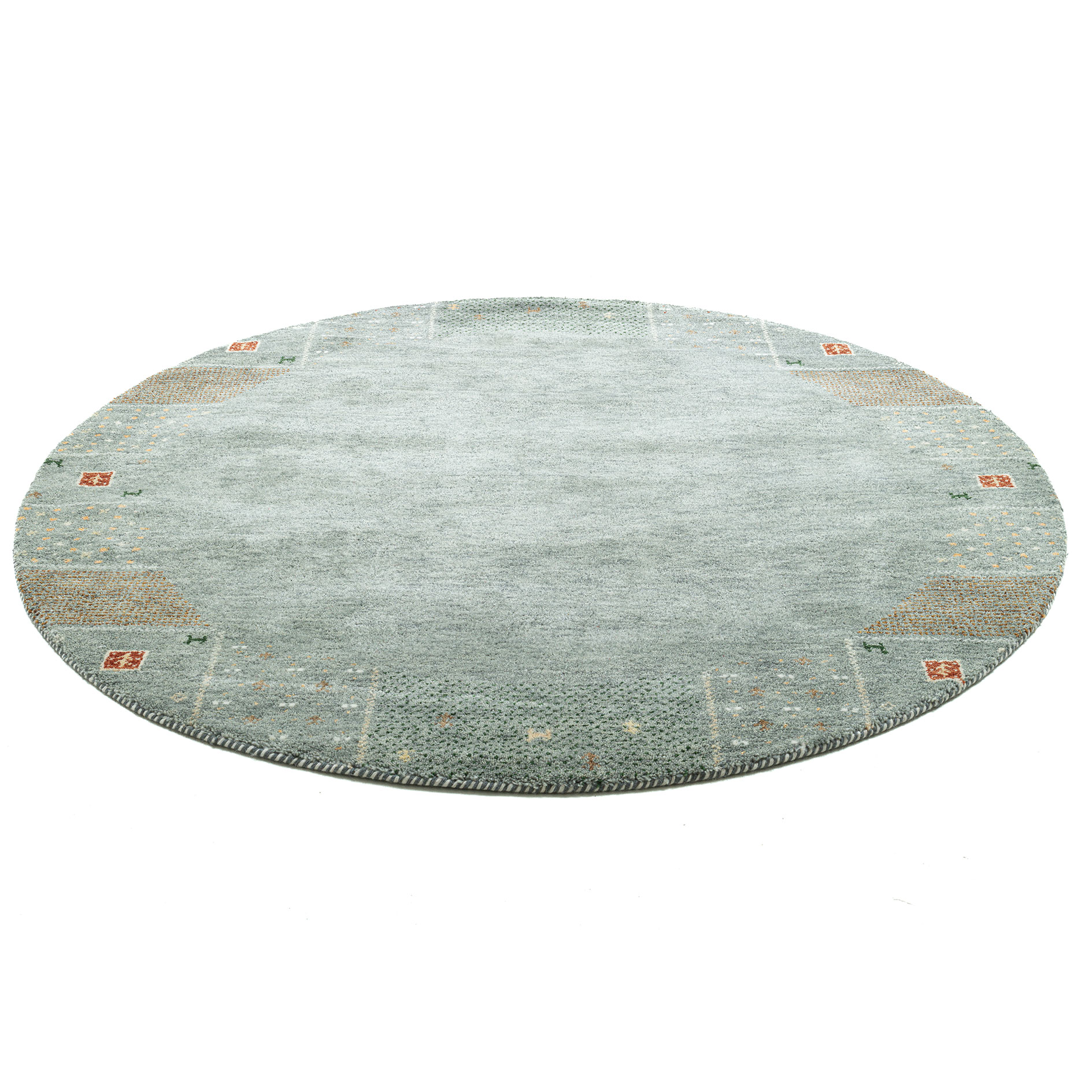 Teppich DENVER - grau - Schurwolle - Ø 150 cm