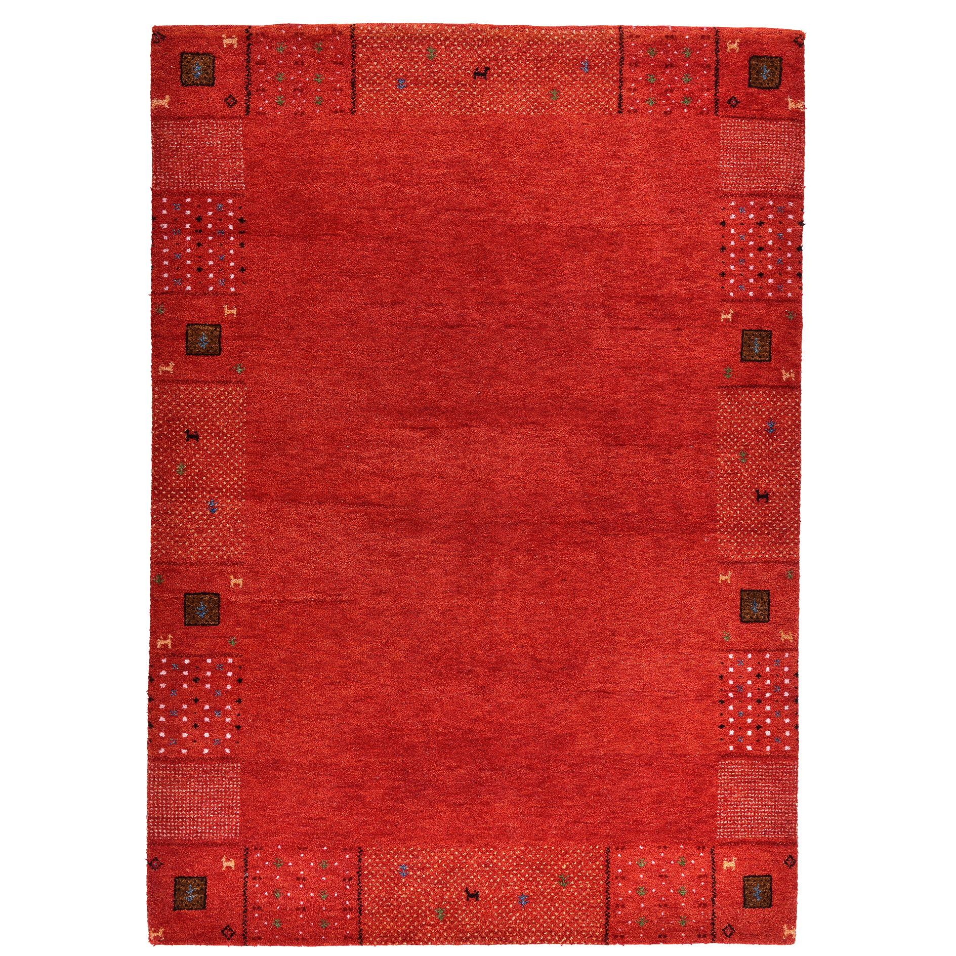 Teppich DENVER - rot - Schurwolle - 120x180 cm