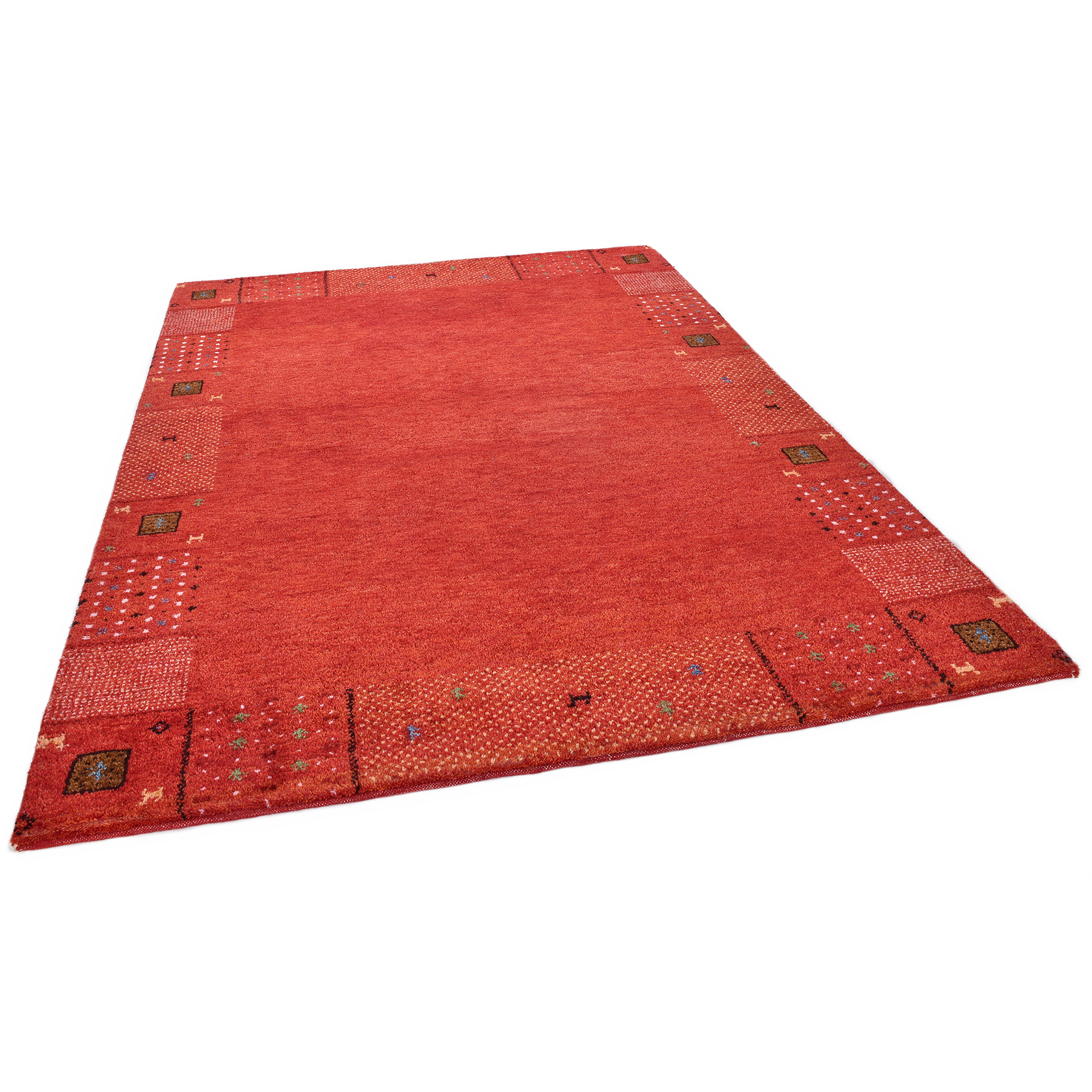 Teppich DENVER - rot - Schurwolle - 120x180 cm