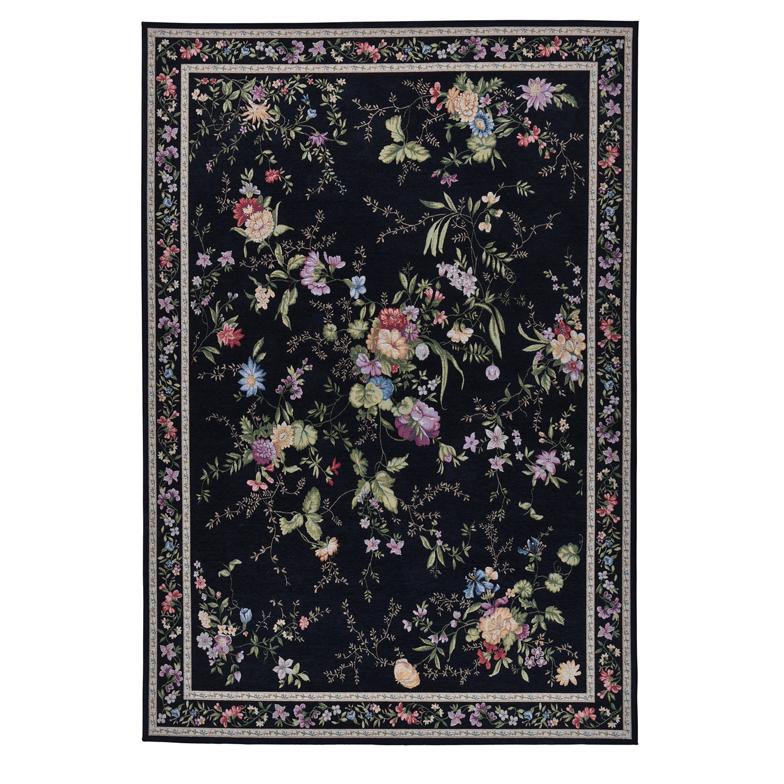 Teppich FLOMI - schwarz - 70x120 cm
