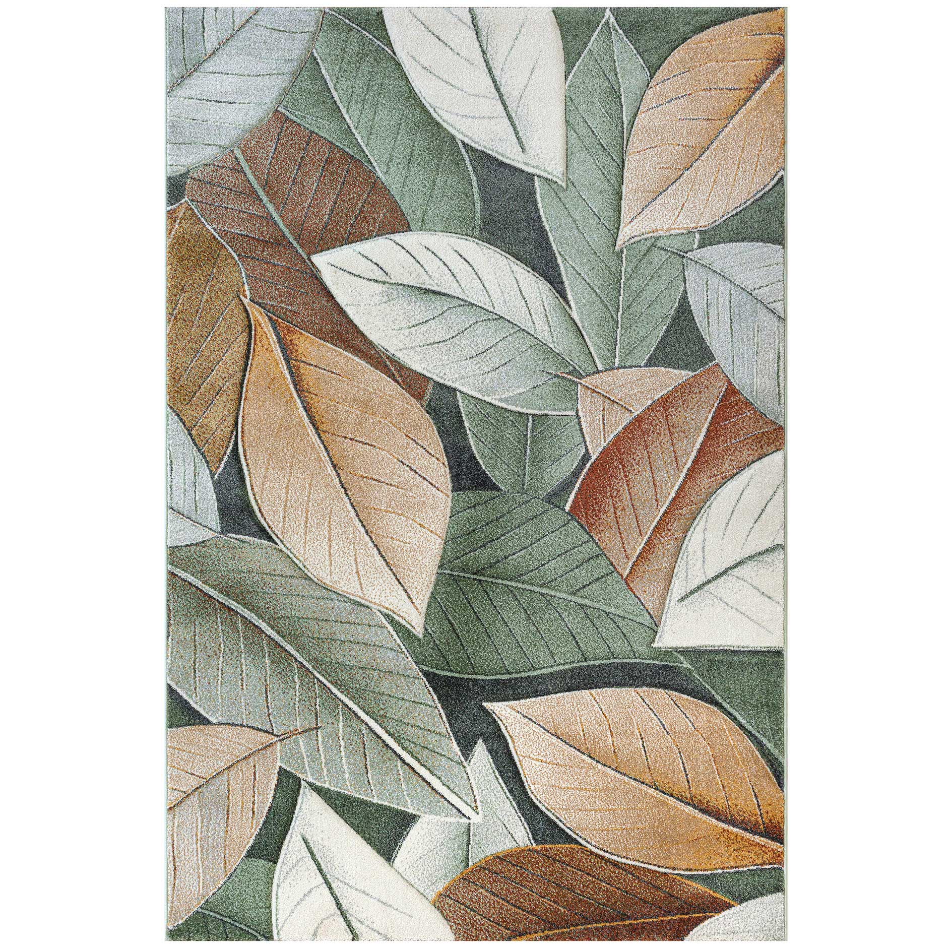 Teppich - multi - Blätter - 80x150 cm
