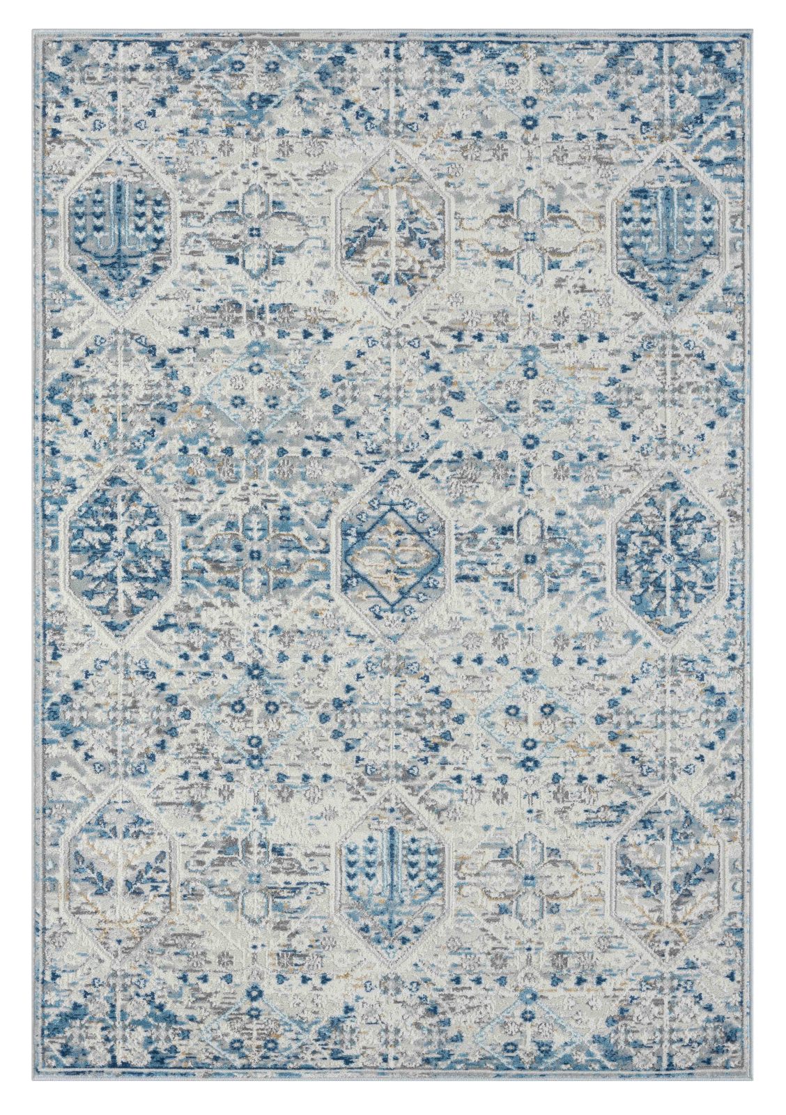 Teppich MY HERIZ 2 - beige-blau-grau - 160x230 cm